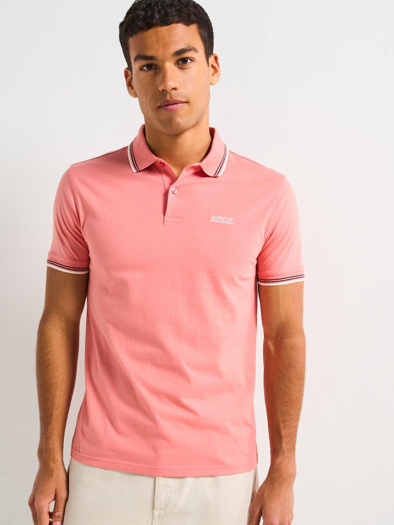 undefined Ethan Lightweight Polo Shirt - Light Pink