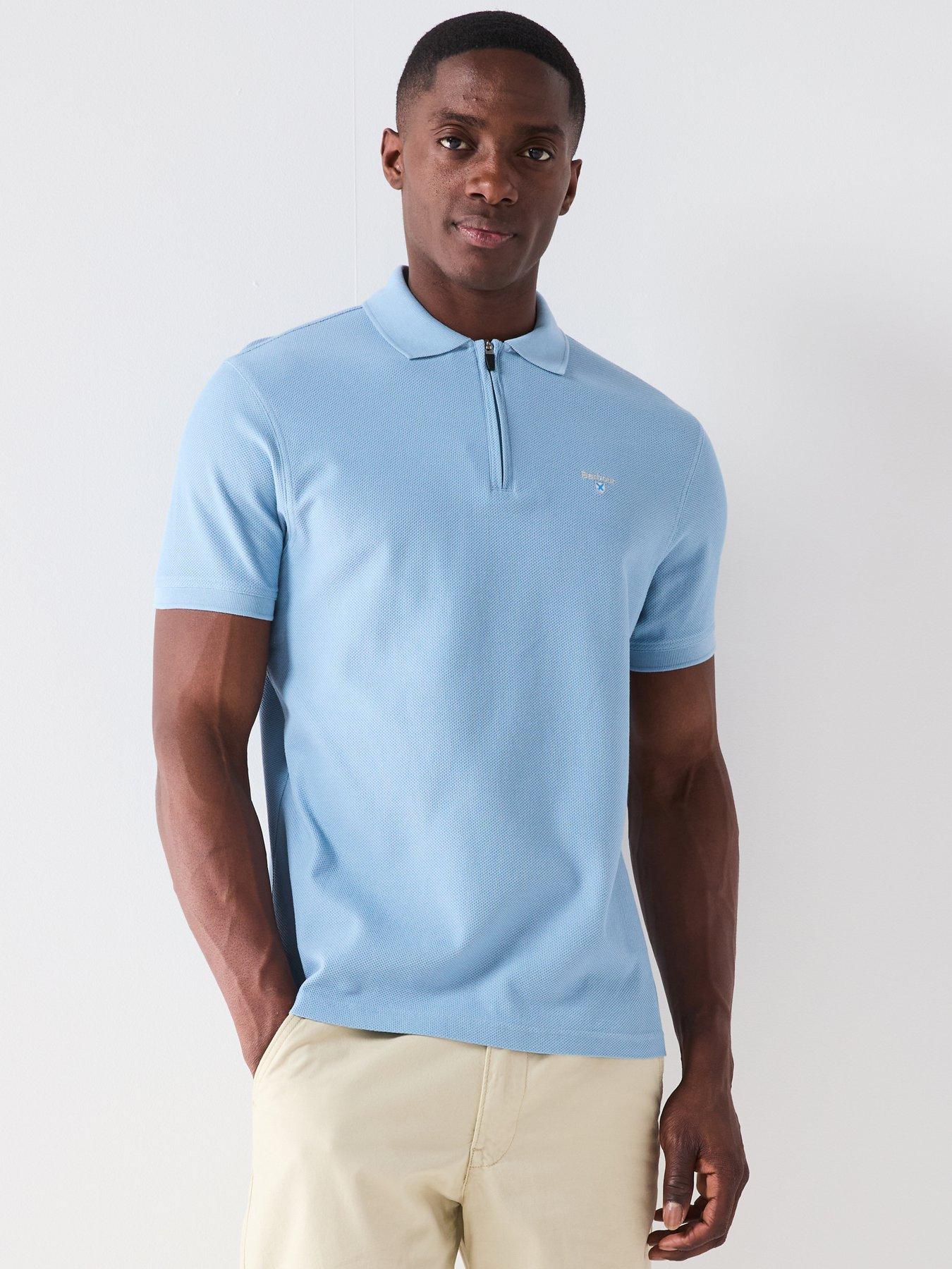 undefined Wadworth Tailored Waffle Polo Shirt - Blue