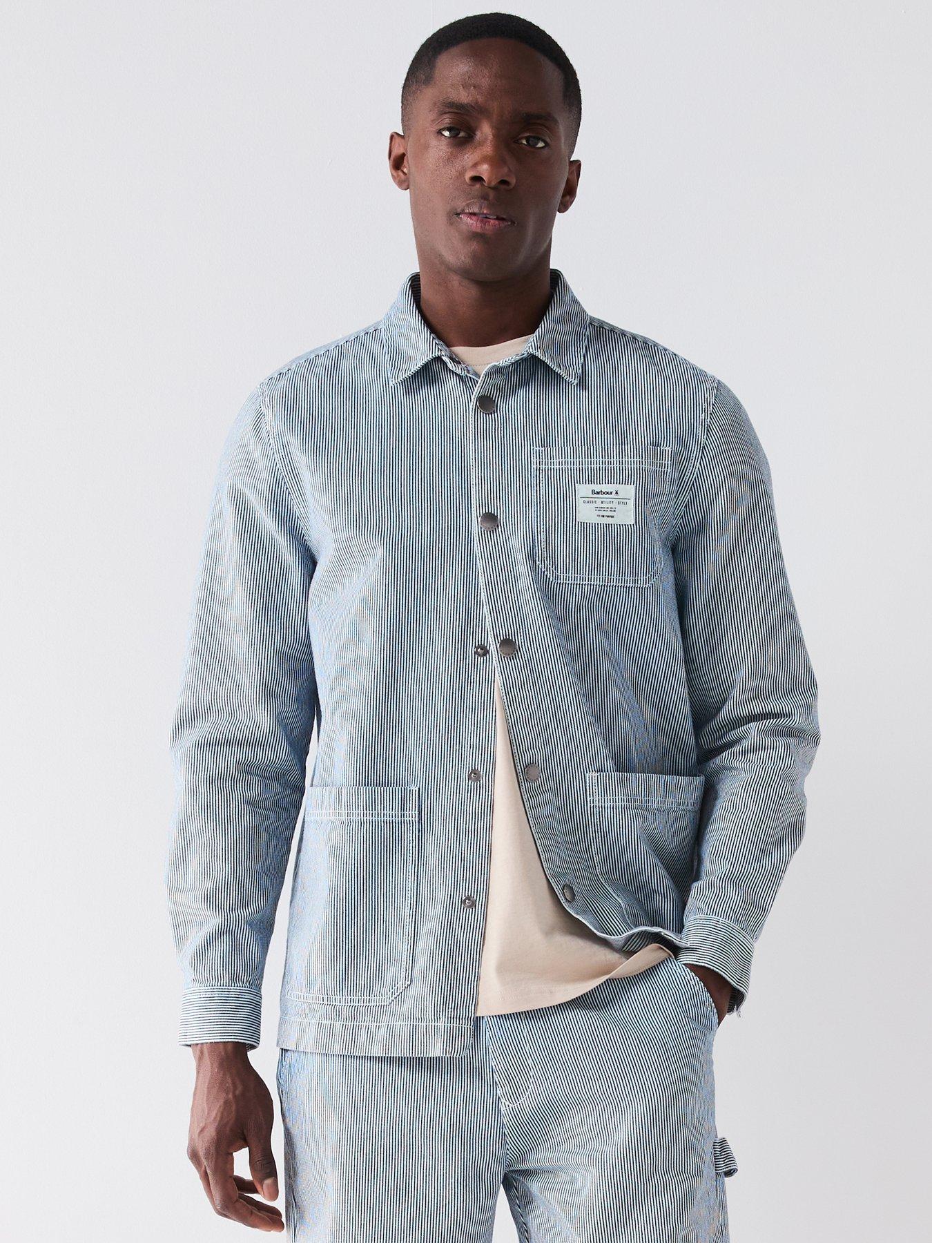 Barbour Tindale Stripe Overshirt Blue Very