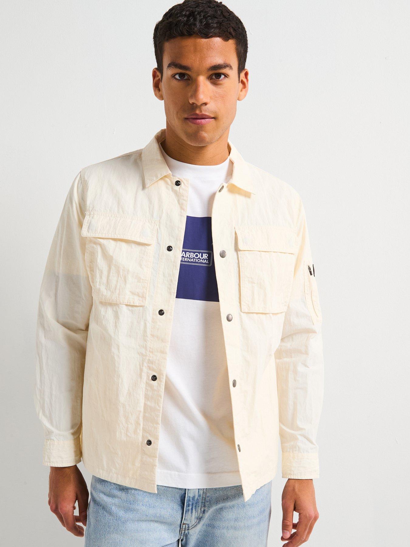 Barbour International Scots Nylon Overshirt White Very