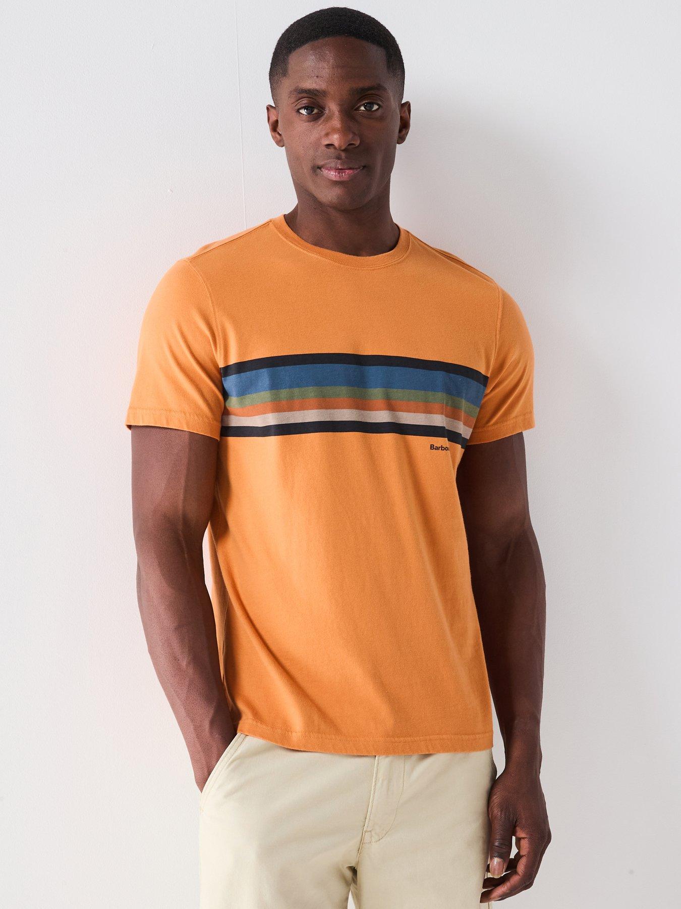 undefined Newsham Printed Stripe T-Shirt - Orange