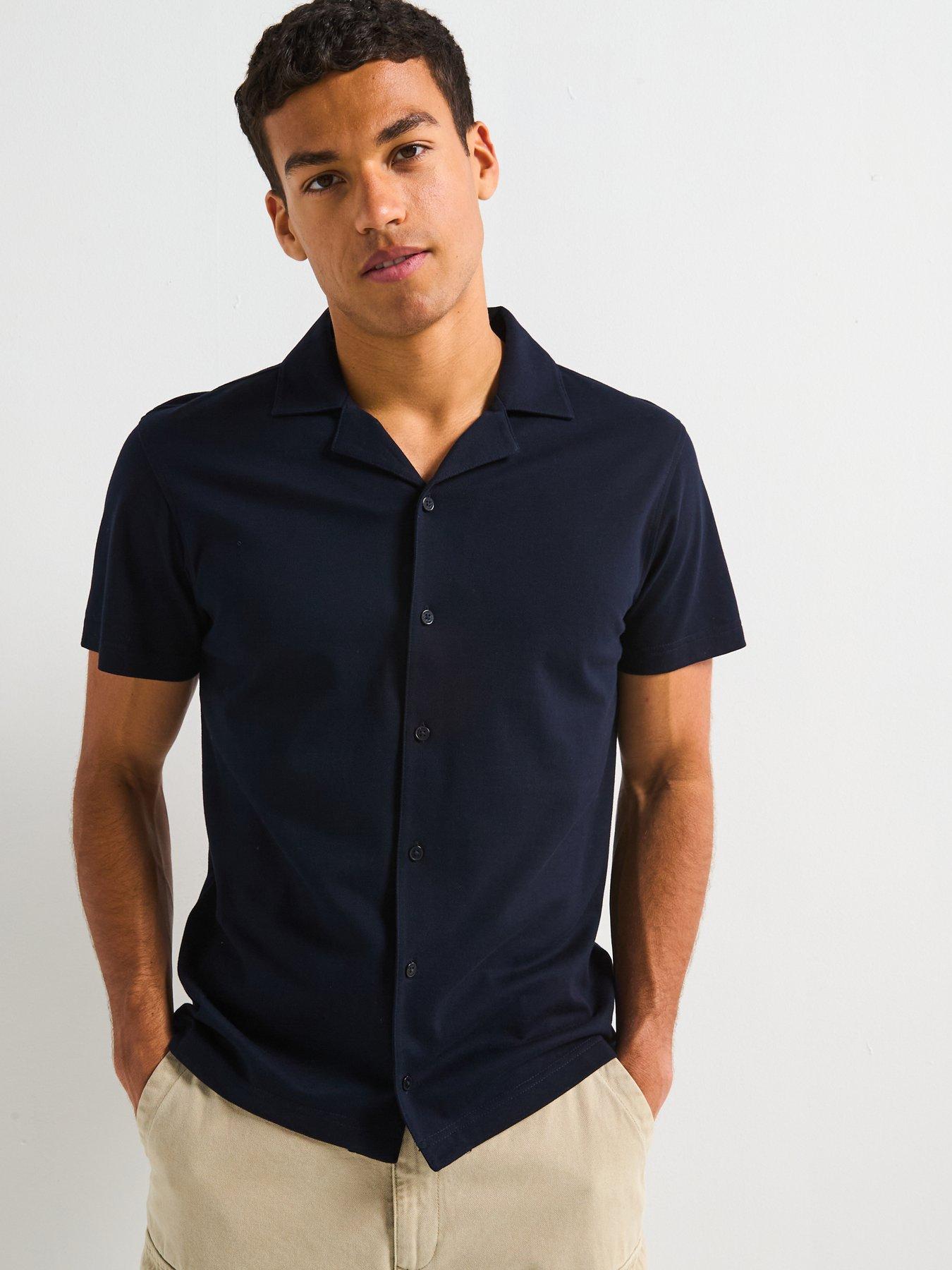 undefined Tonto Cuban Collar Shirt - Black