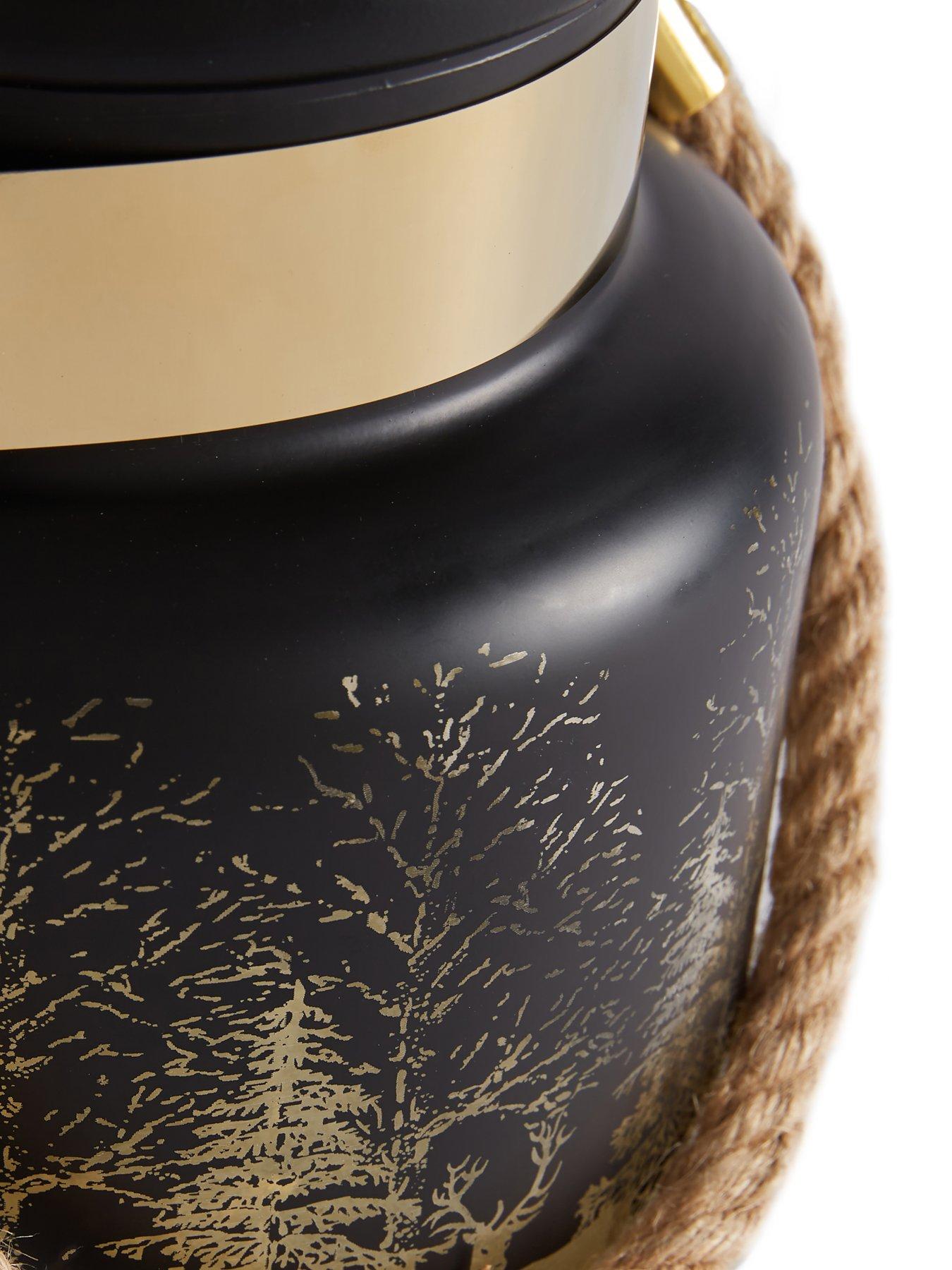 Image 6 of 7 of Three Kings Wonderland Glass&nbsp;Lantern Christmas Decoration&nbsp;-&nbsp;onyx
