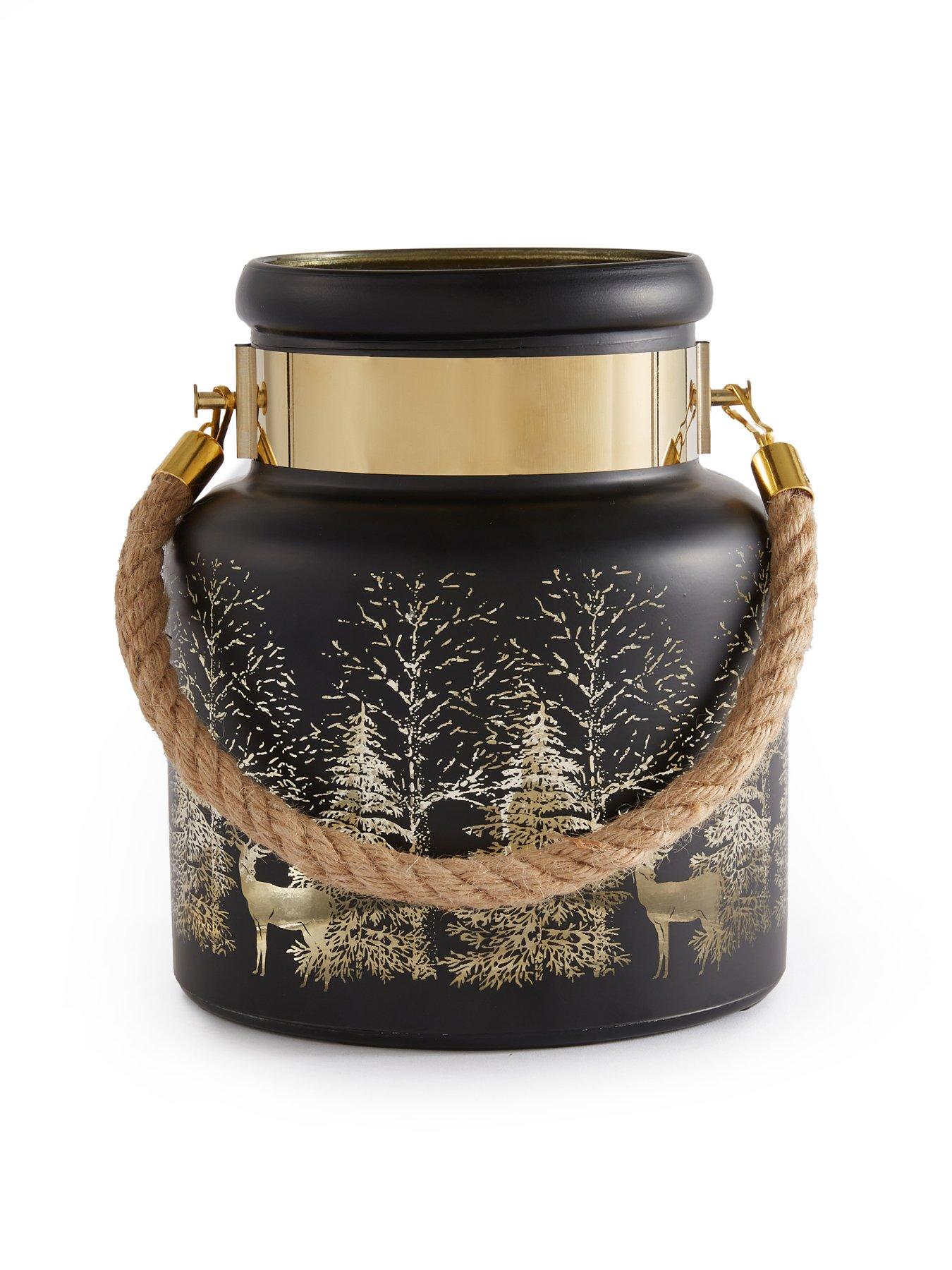 Image 7 of 7 of Three Kings Wonderland Glass&nbsp;Lantern Christmas Decoration&nbsp;-&nbsp;onyx