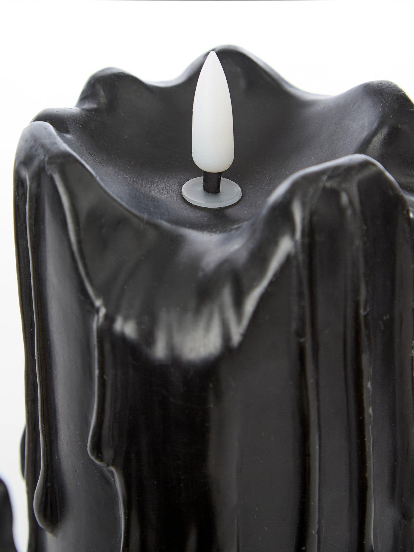 Image 4 of 4 of Festive Set of&nbsp;3 Black LED&nbsp;Halloween Candles
