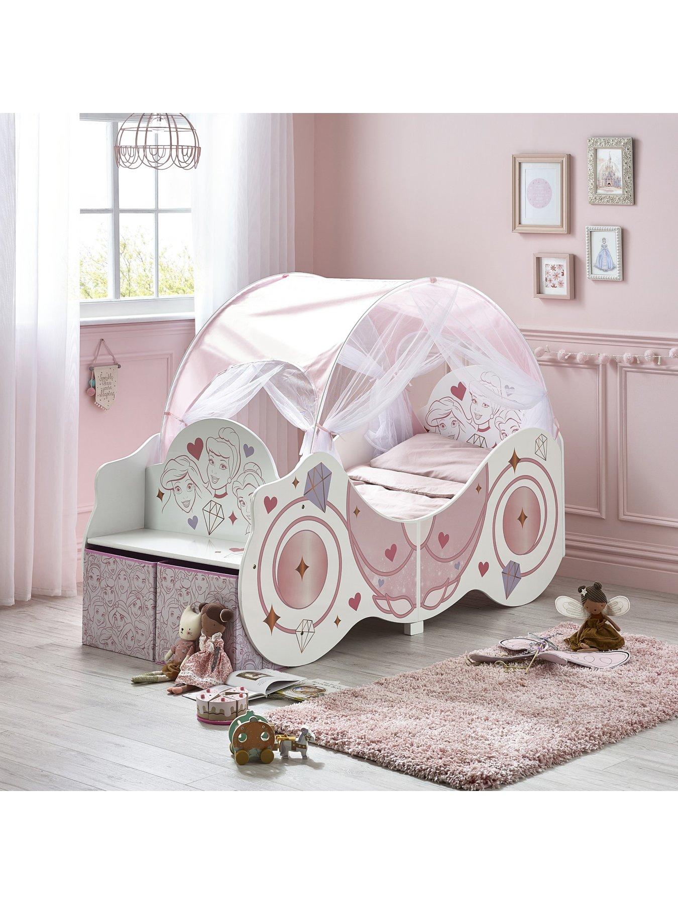 Image 6 of 7 of Disney Princess Carriage Toddler Bed with Canopy