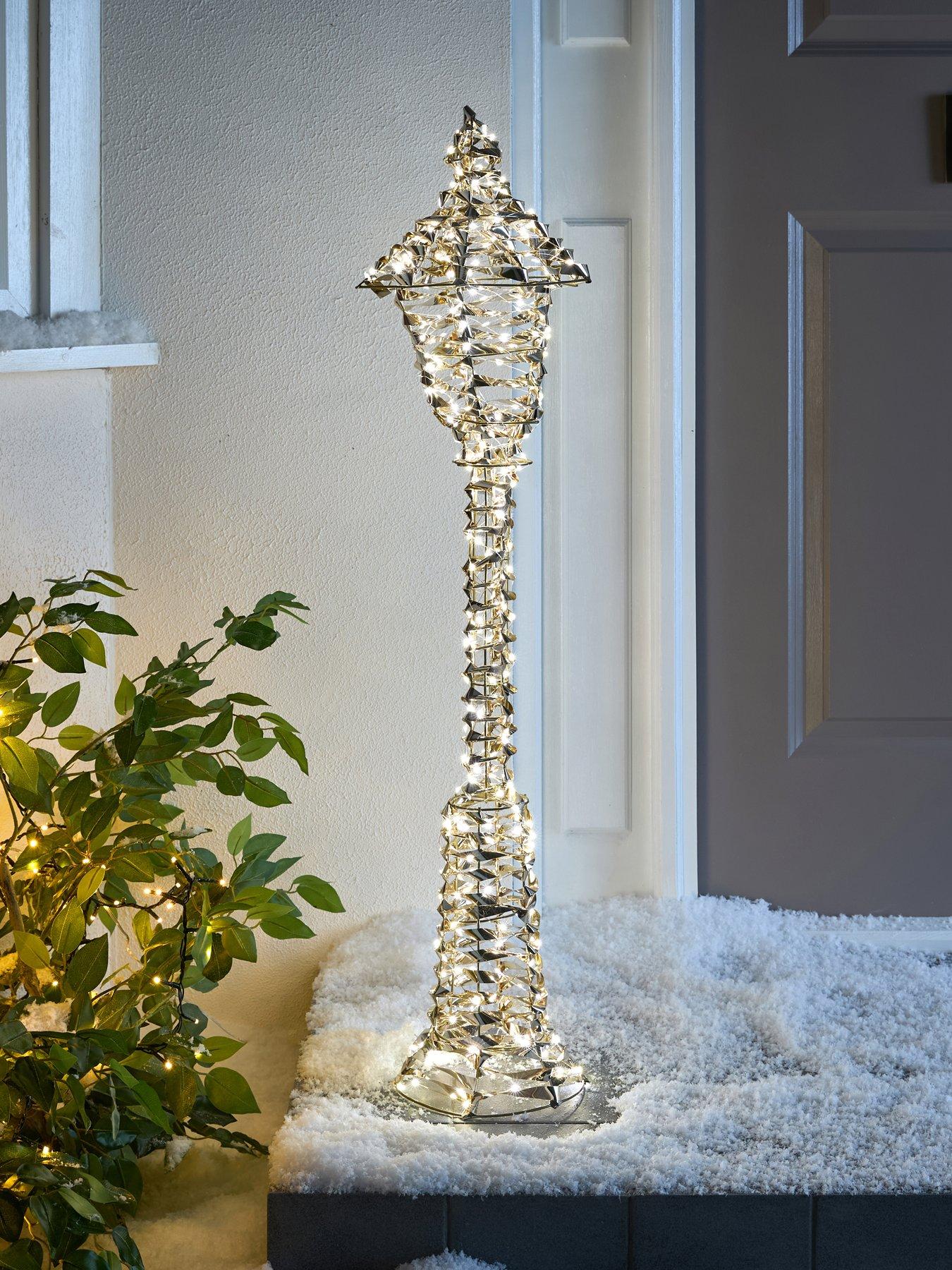 Image 1 of 5 of Three Kings Gold Lamp Post Indoor/Outdoor Christmas Light - 90 cm