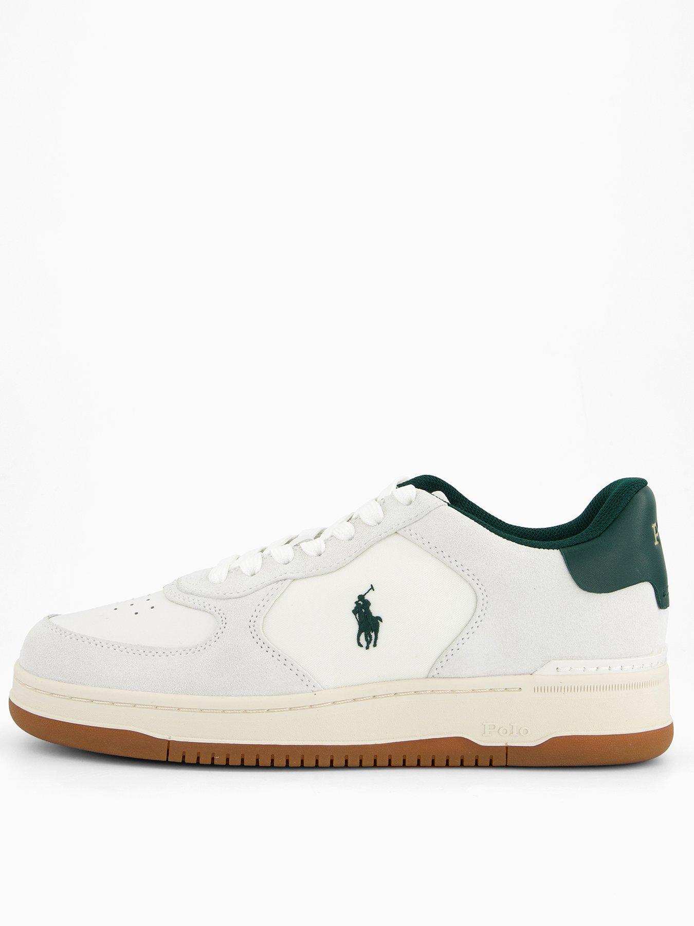 undefined Masters Court Leather And Suede Low Top Trainers - White