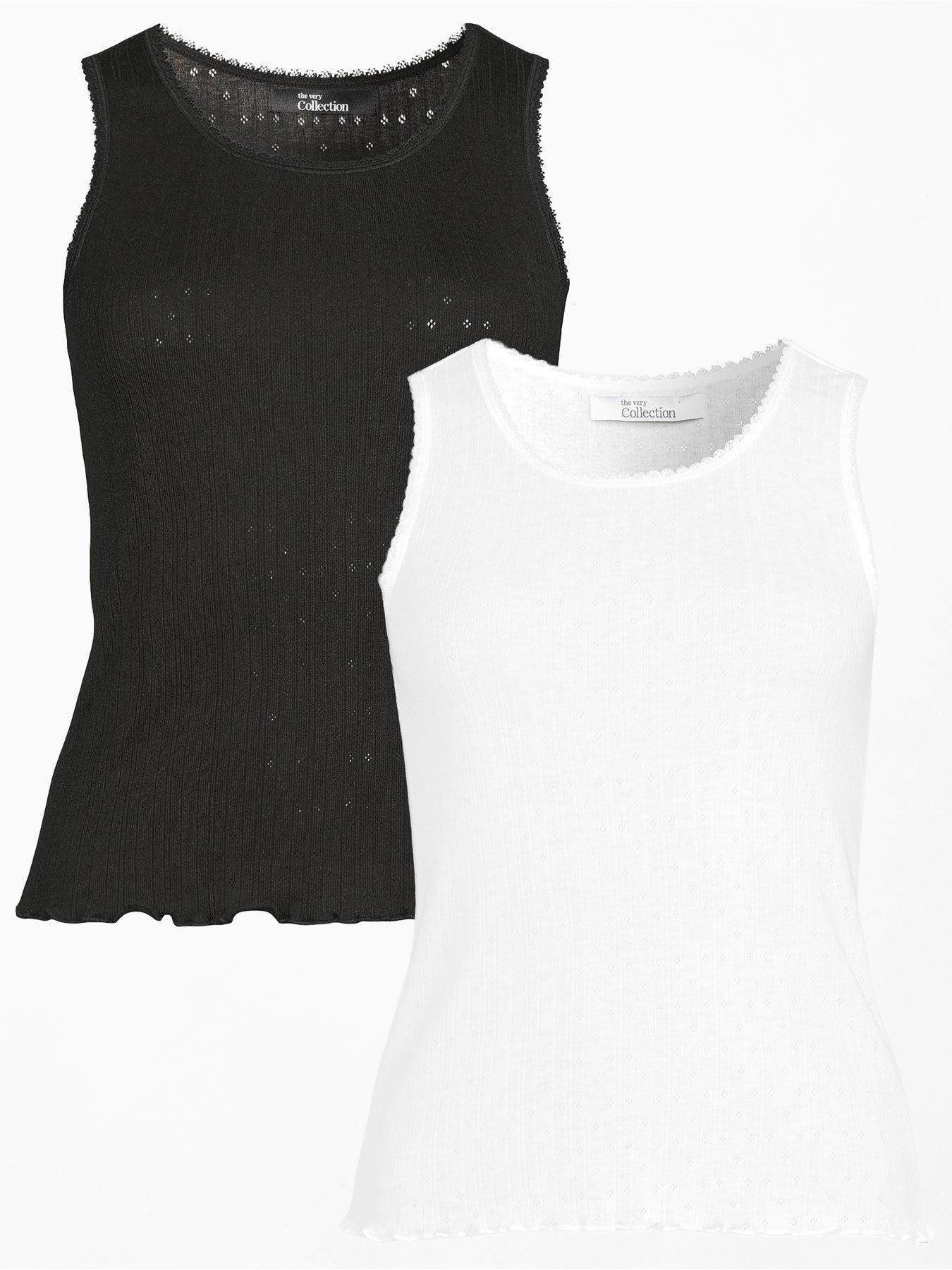 The Very Collection 2pk Pointelle Thermal Vest