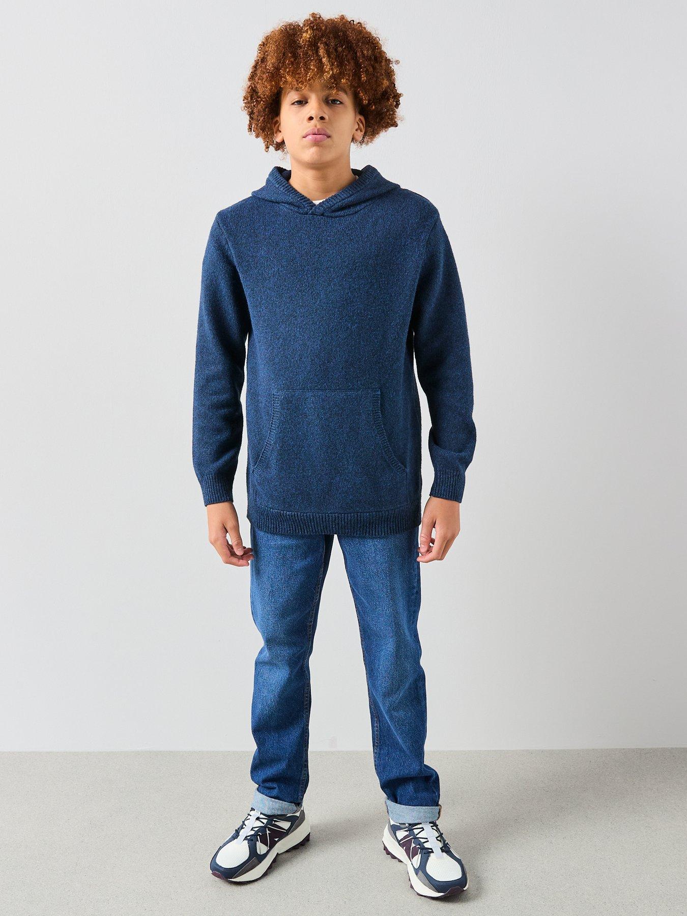 Image 5 of 6 of V by Very Boys Knitted Hoodie - Blue