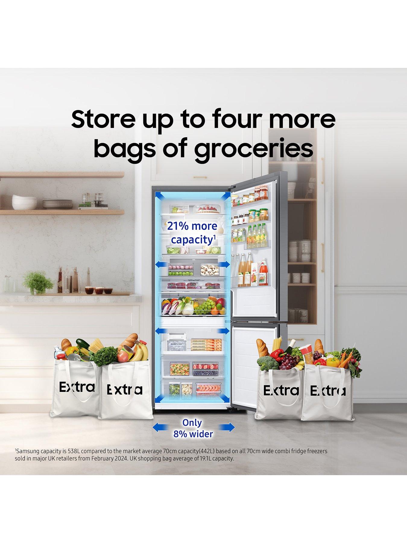 Image 3 of 8 of Samsung Series 8 RB50DG632ES9EU 505-litre Smart Combi Fridge Freezer with Spacemax Technology -&nbsp;Silver