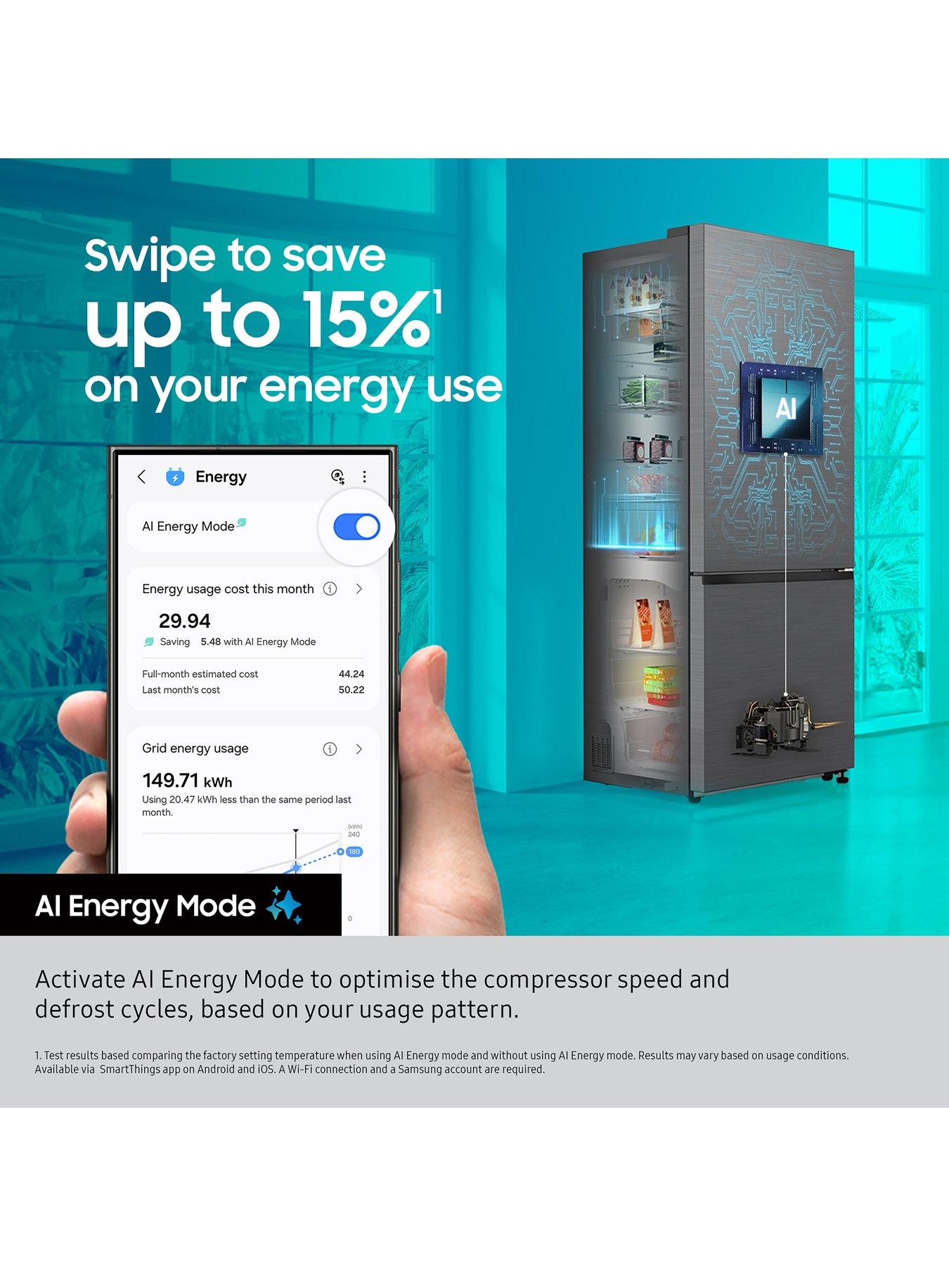 Image 4 of 8 of Samsung Series 8 RB50DG632ES9EU 505-litre Smart Combi Fridge Freezer with Spacemax Technology -&nbsp;Silver