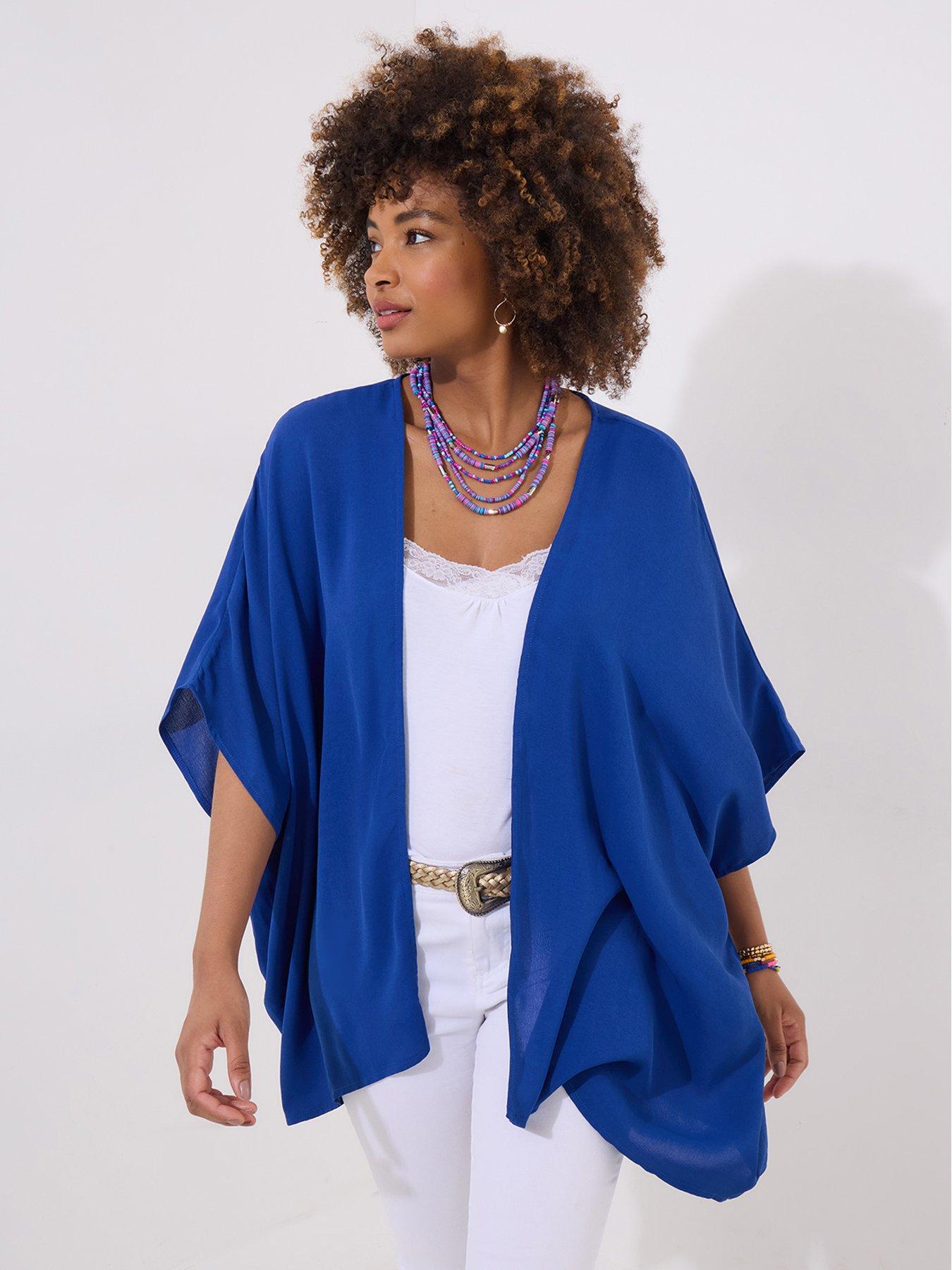 Image 1 of 3 of Joe Browns Shady Spot Summer Kimono - Blue