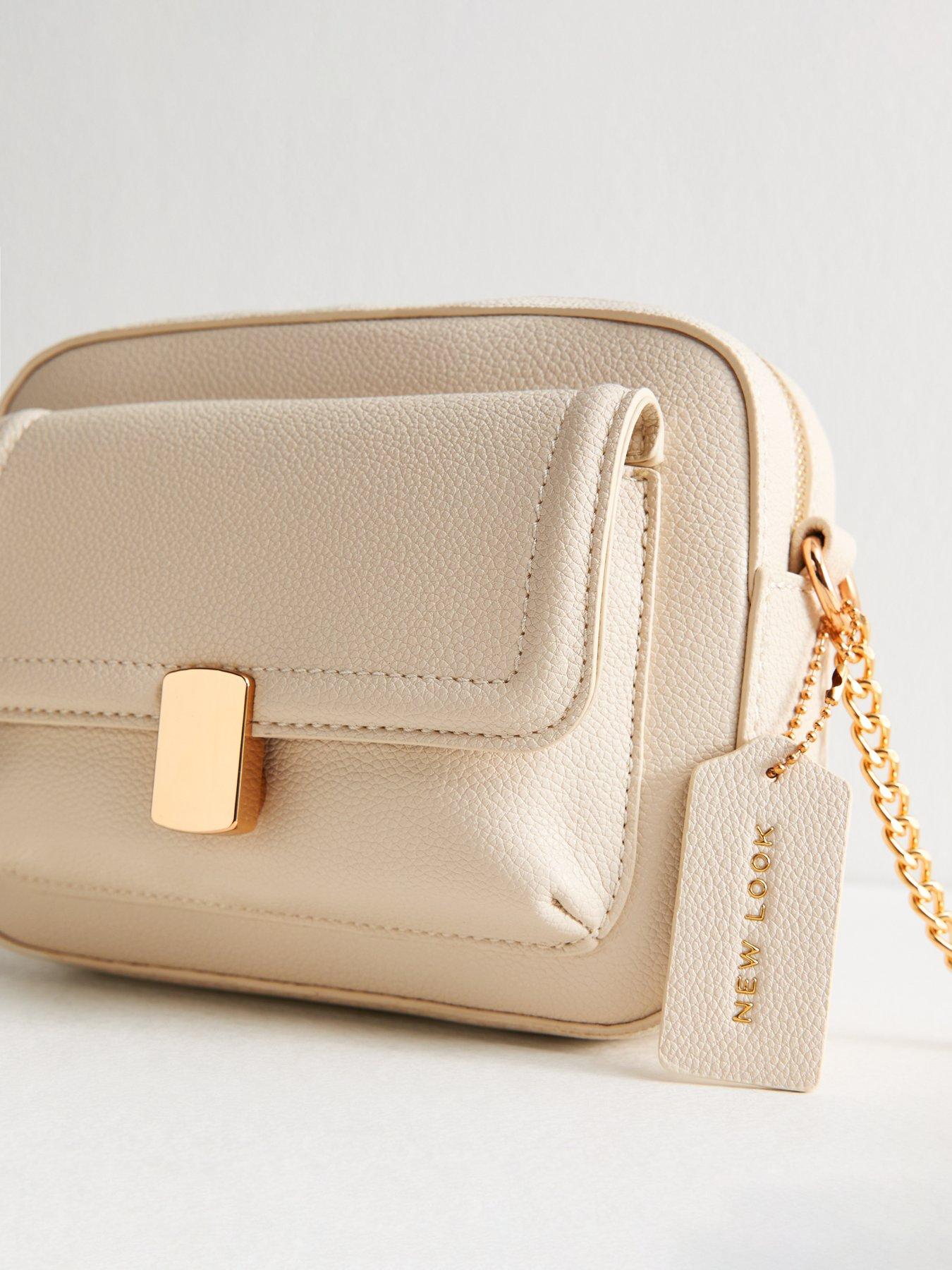 Image 4 of 5 of New Look Piped Pocket Crossbody Bag - White