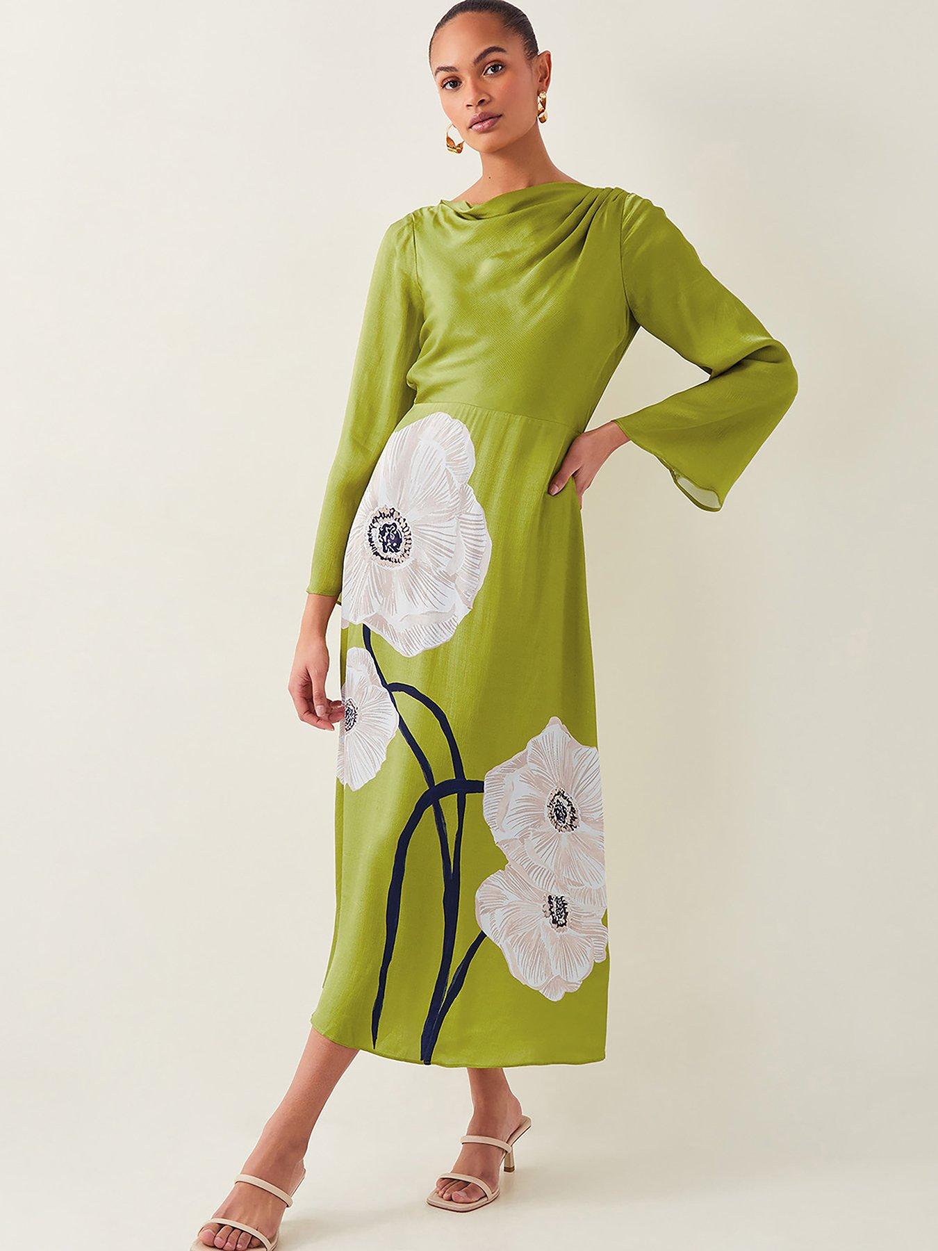 monsoon green silk dress Lagoon Blue Silk Organza Gown With Pleated Mousseline Train And Monsoo