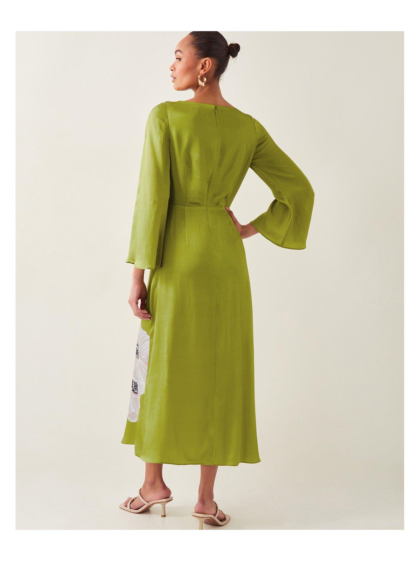 monsoon satin dress Buy Monsoon Purple Callie Floral Satin Long Sleeve Midi Dress from Next USA