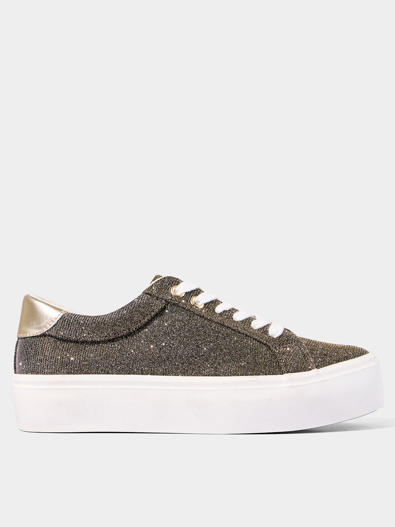 undefined Shimmer Two-tone Platform Pumps - Silver/gold