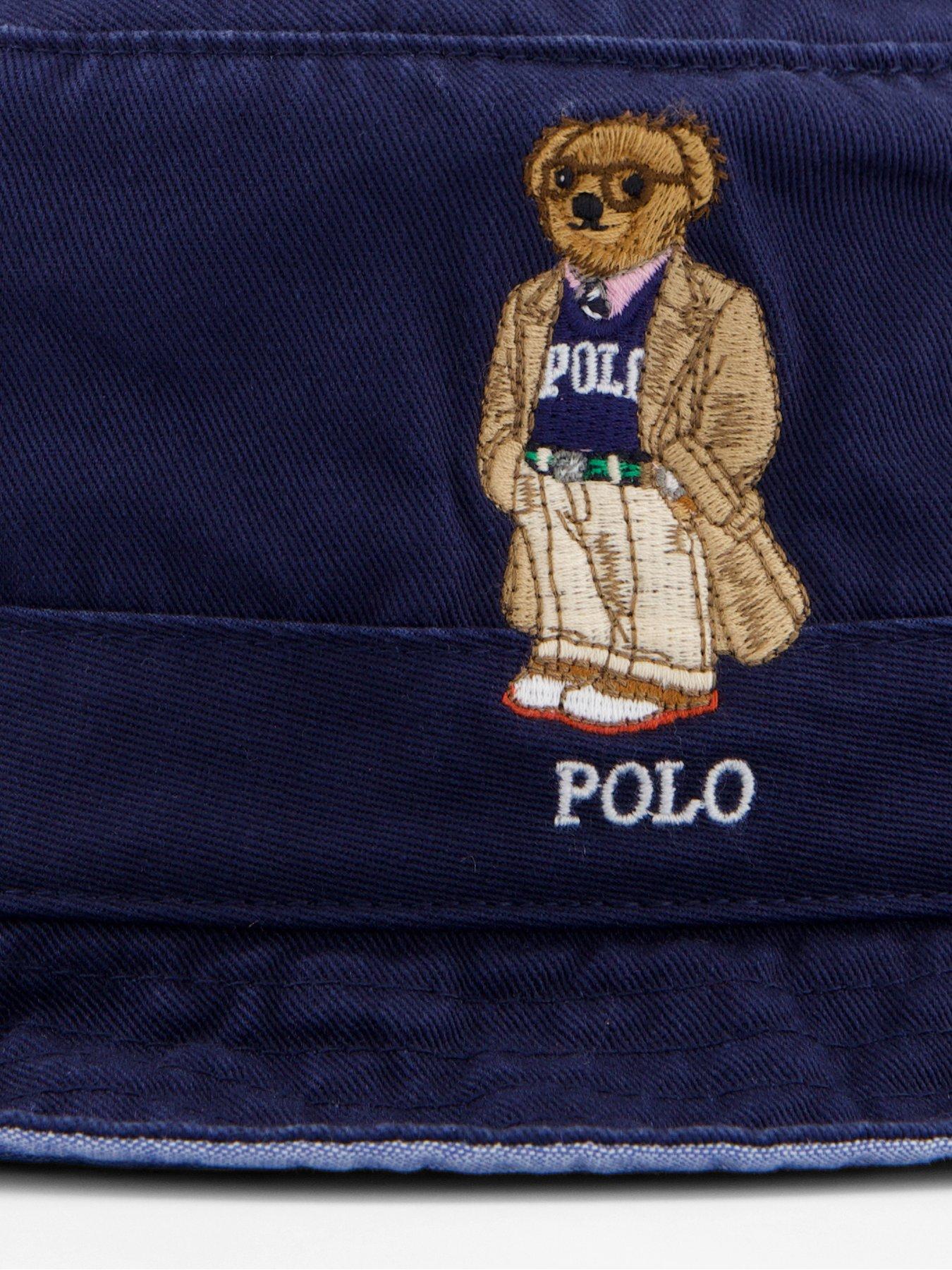 Image 3 of 4 of Polo Ralph Lauren Bear Loft Bucket Hat - Navy