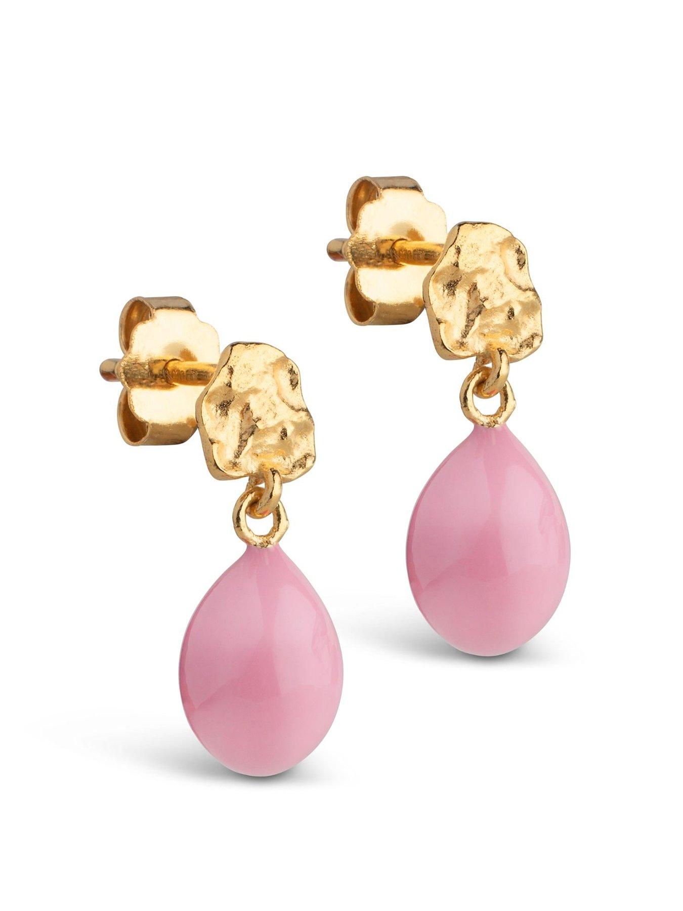 undefined Pink and Gold Poe Earrings