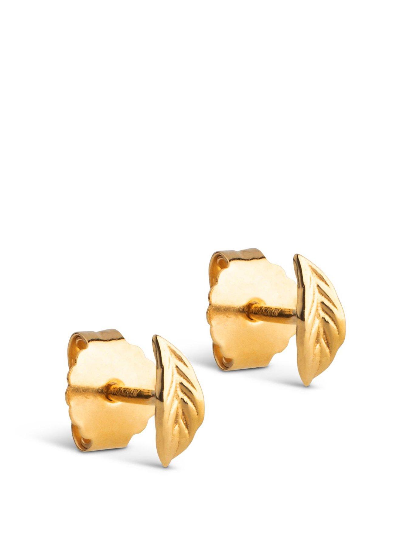 undefined Gold Leaf Studs