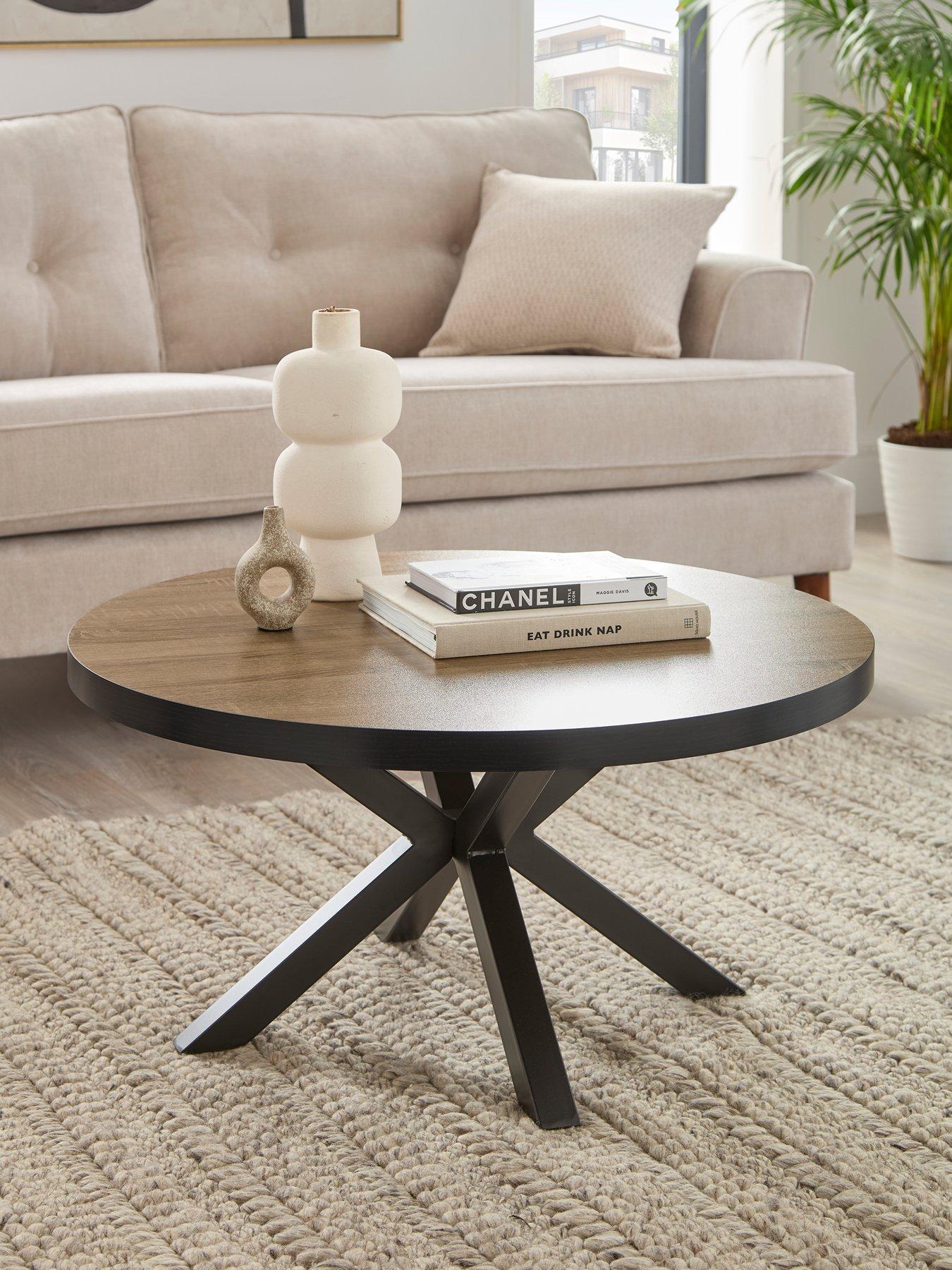 Very Home Oslo Round Coffee Table - Oak/Black - FSC® Certified
