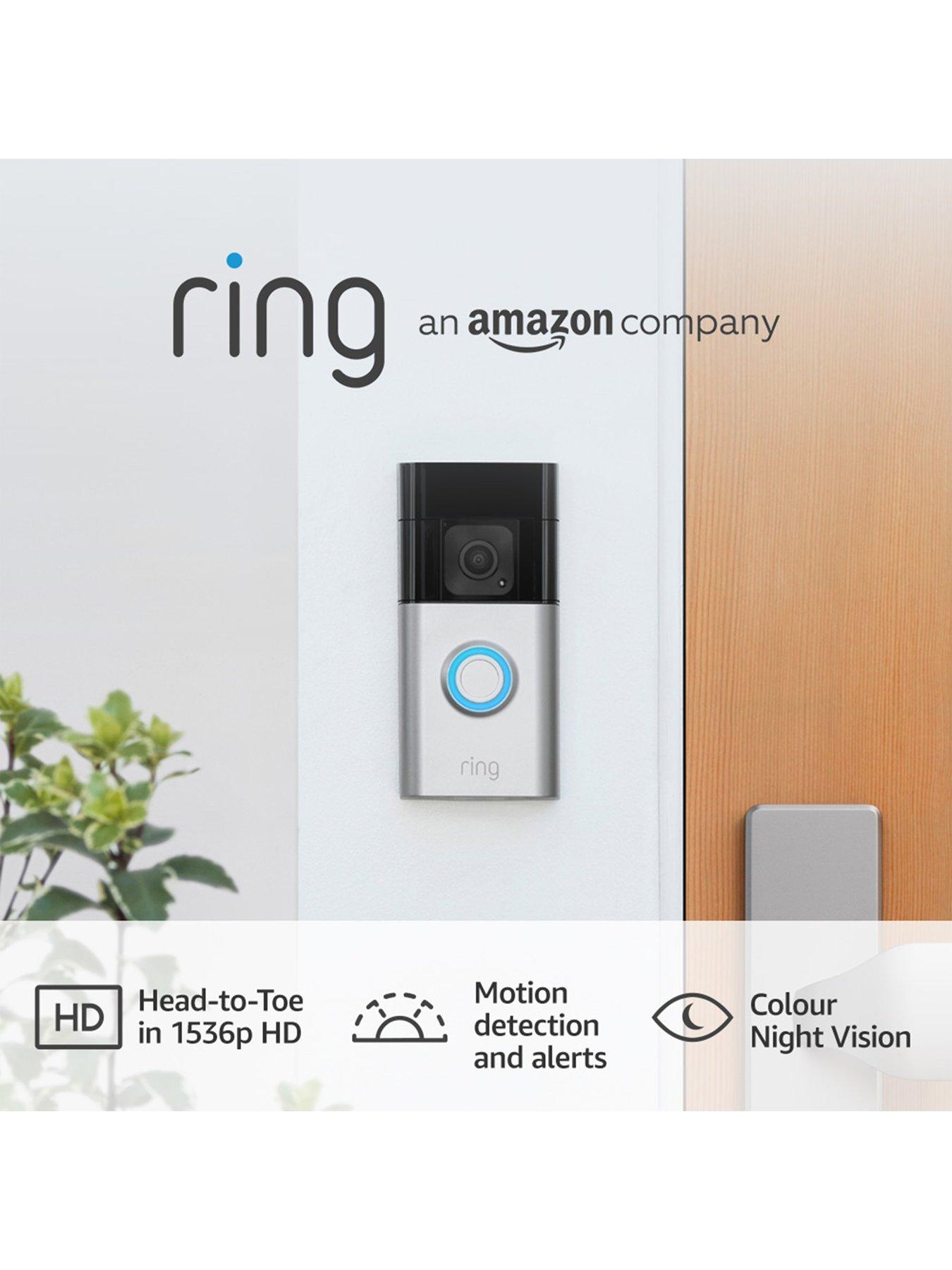 RING Battery Video Doorbell Plus with Extra Battery - Satin Nickel