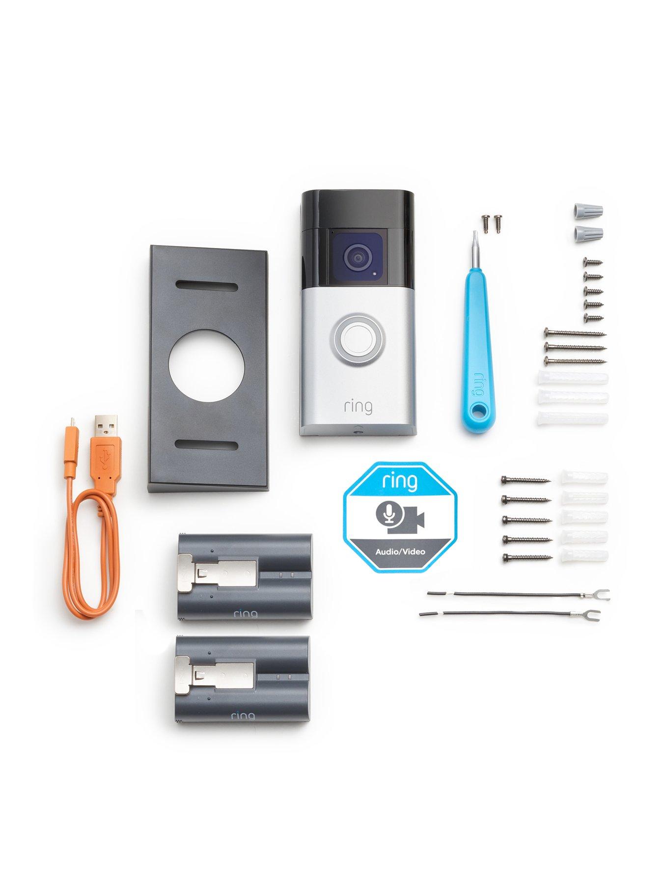 RING Battery Video Doorbell Plus with Extra Battery - Satin Nickel