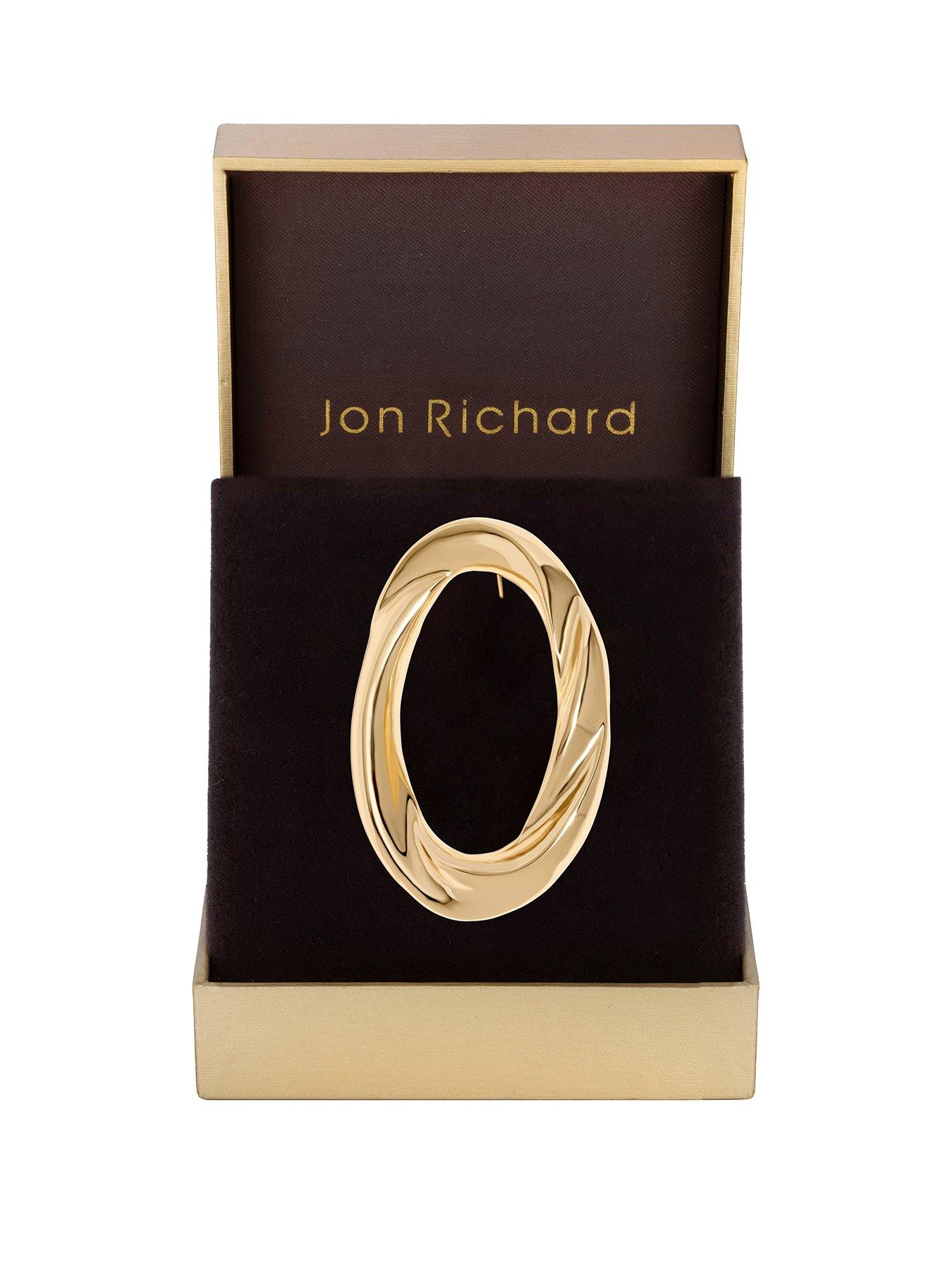 undefined Gold Plated Open Polished Twist Brooch - Gift Boxed