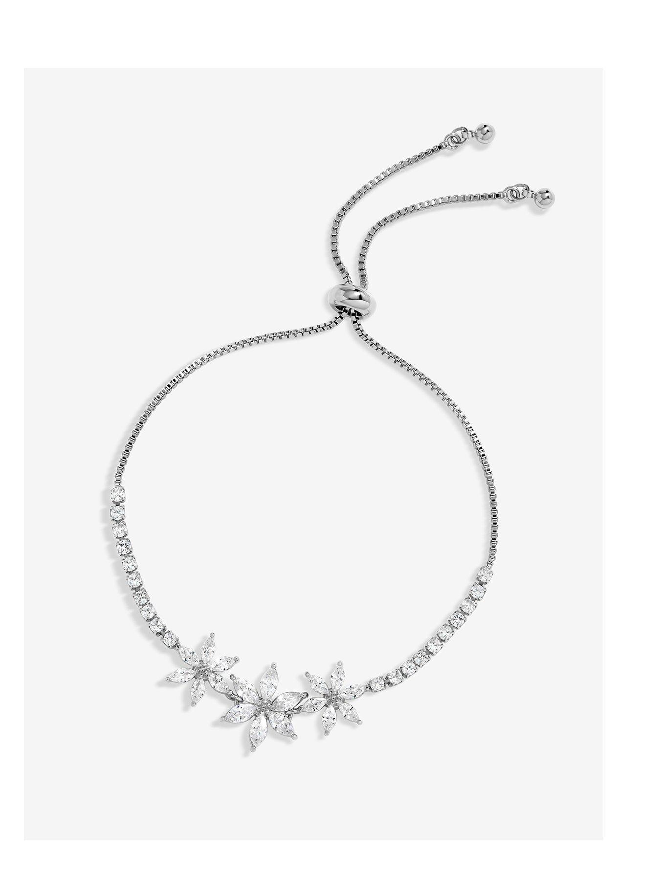 undefined Jon Richard Silver Plated Floral Toggle Bracelet