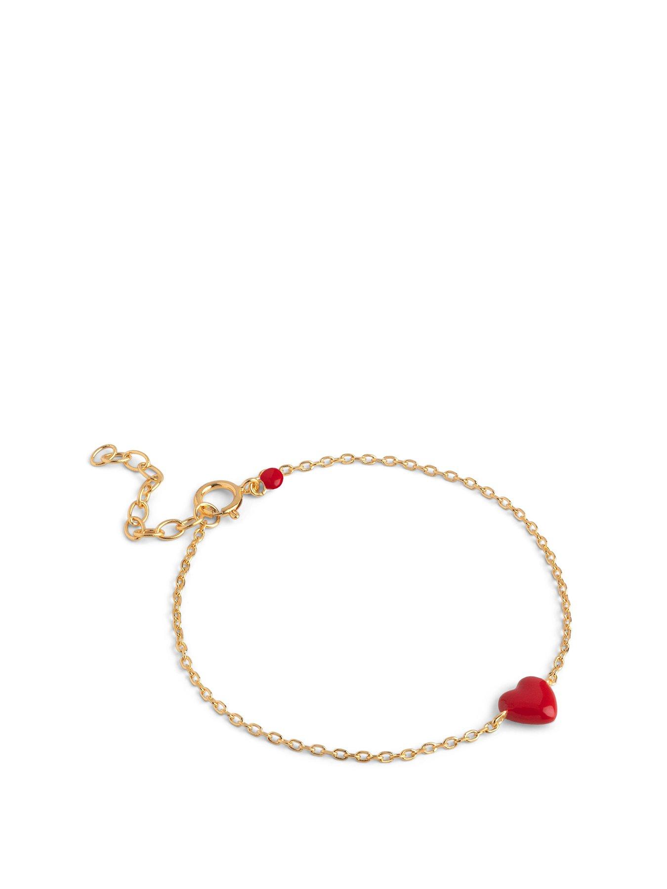 Enamel Copenhagen Amore Gold Red Enamel Heart Bracelet