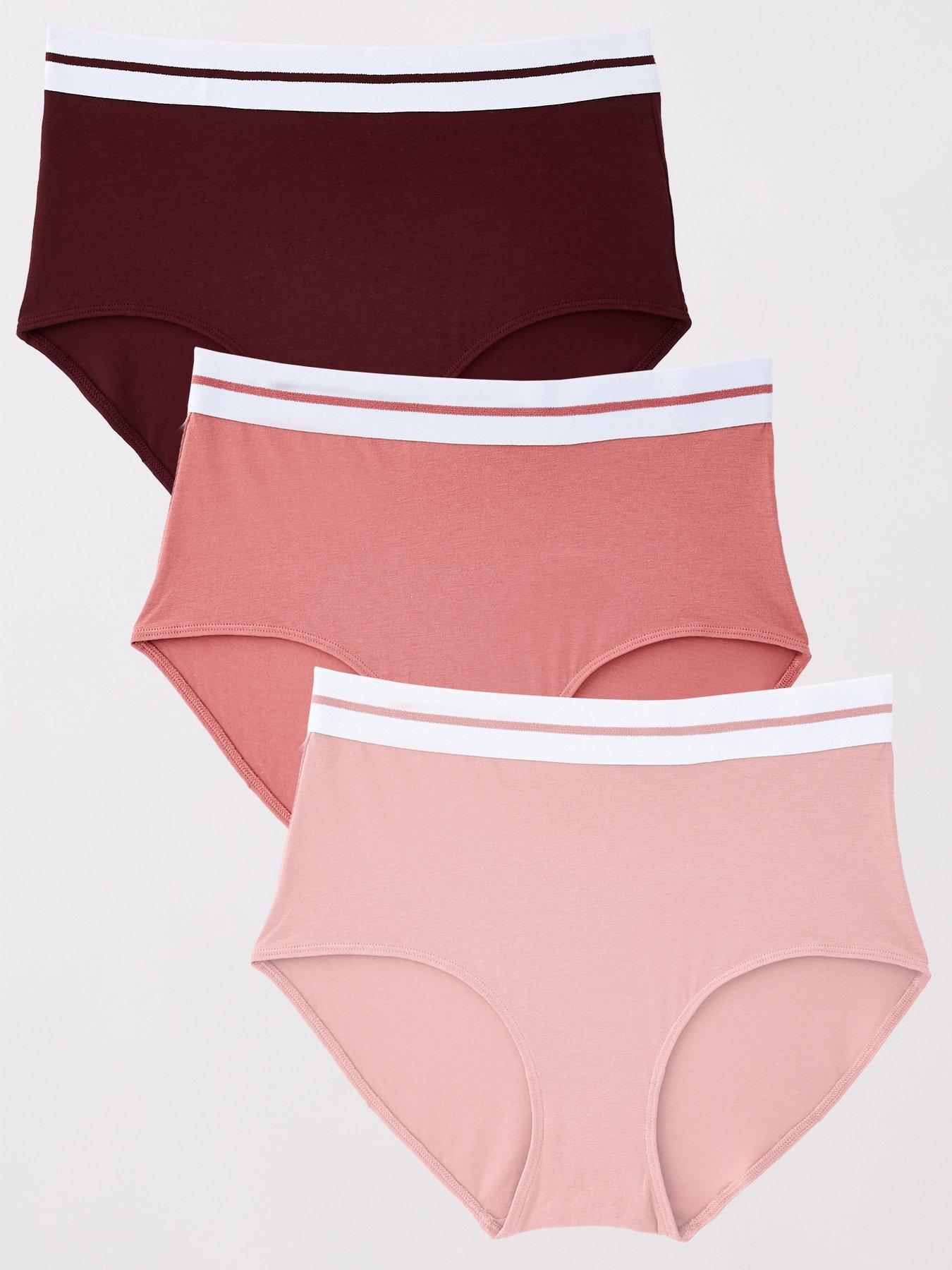 The Very Collection 3 Pack High Waist Cotton Briefs - Multi