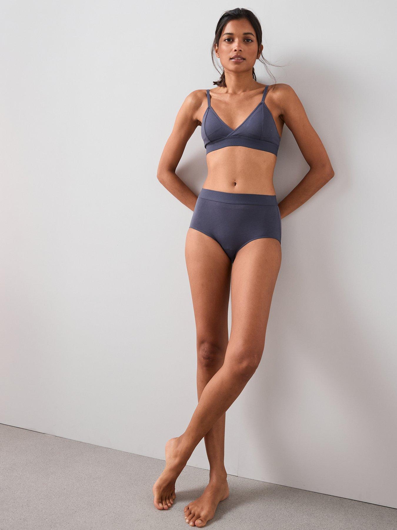 Image 3 of 6 of The Very Collection 3 Pack High Waisted Cotton Briefs - Pink