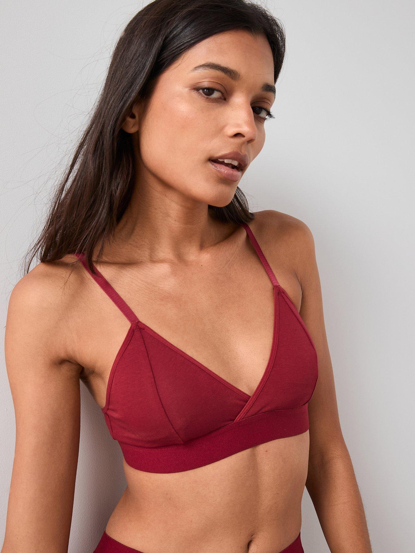 Image 3 of 7 of The Very Collection 2 Pack Cotton Triangle Bralette&nbsp; - Multi