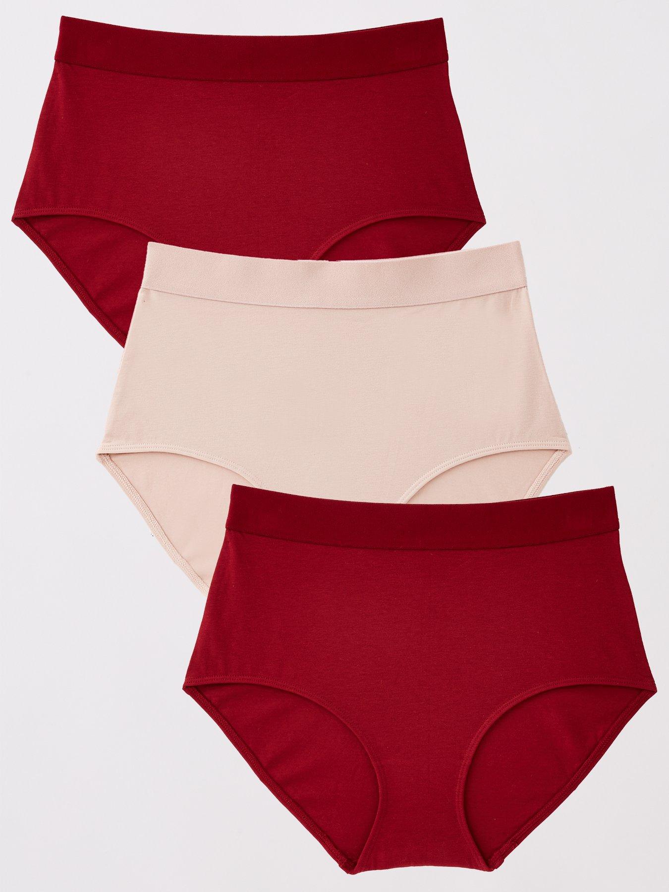 Image 1 of 7 of The Very Collection 3 Pack High Waist Cotton Briefs - Multi