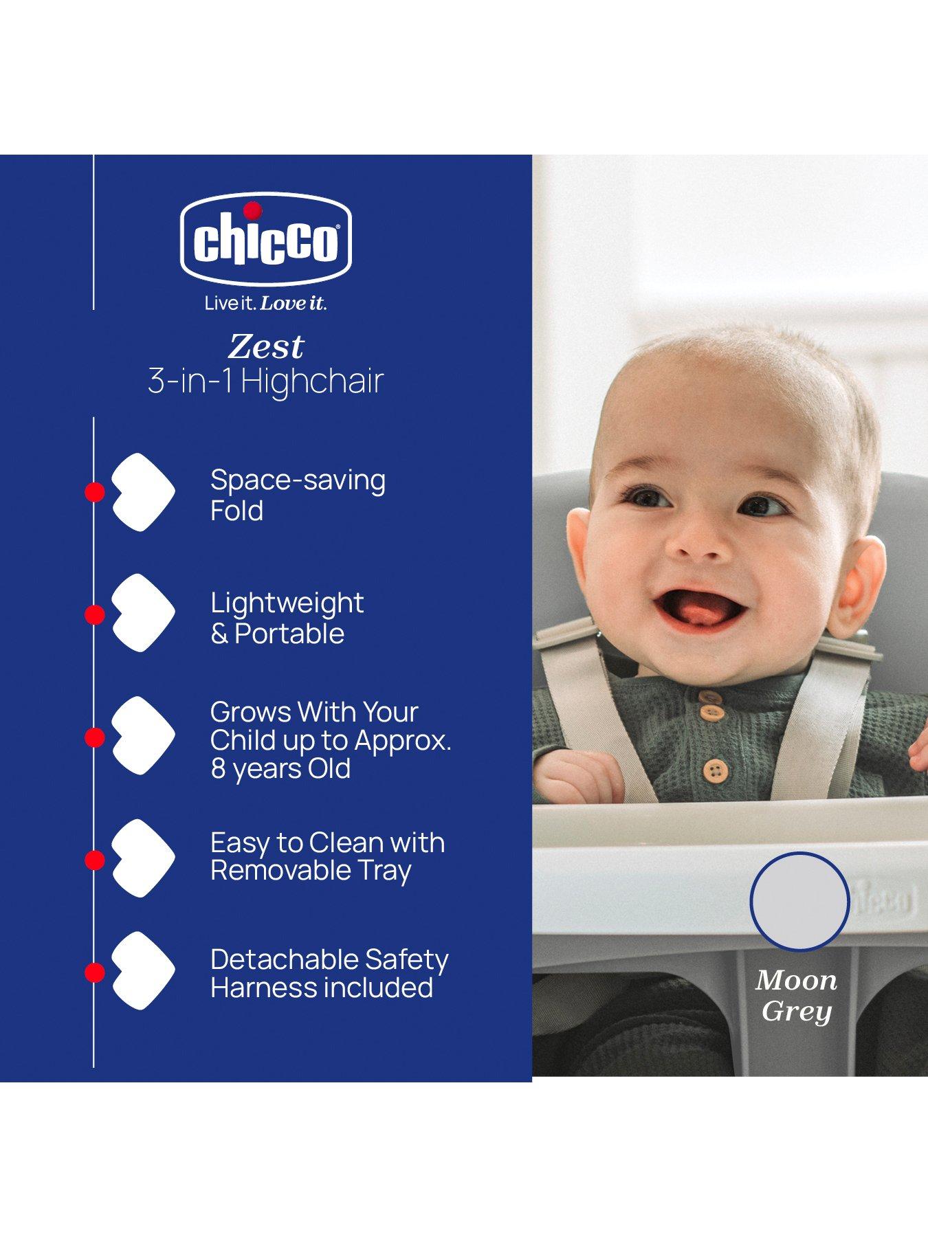 Image 2 of 8 of Chicco Zest Highchair - Moon Grey