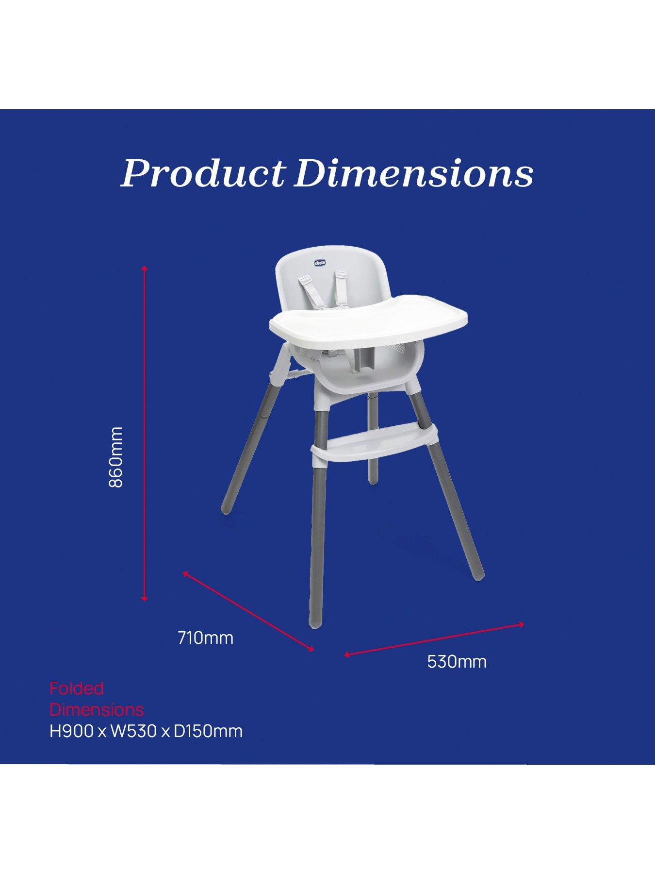Image 7 of 8 of Chicco Zest Highchair - Moon Grey