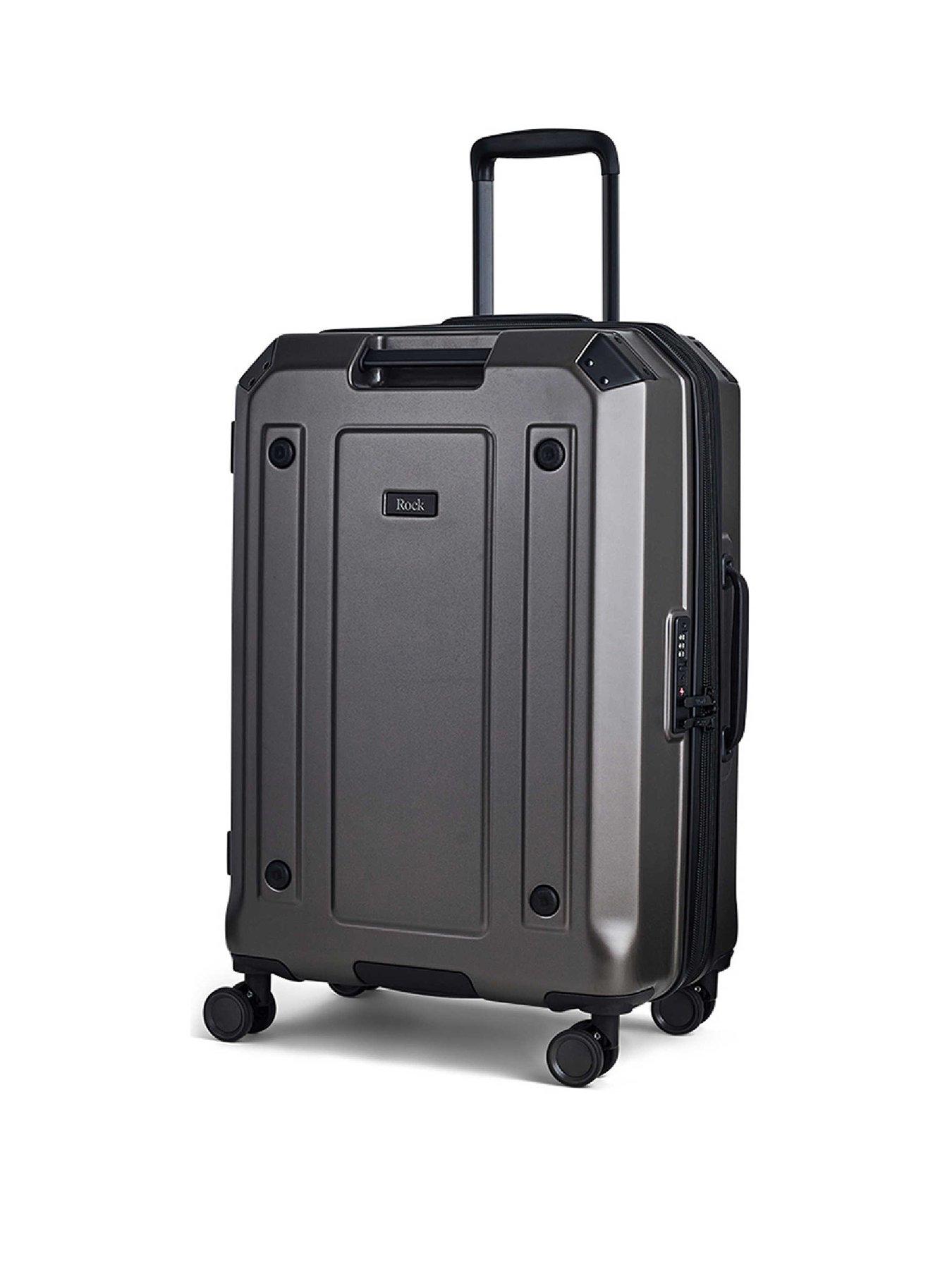 Image 1 of 7 of Rock Luggage Alpine Medium Suitcase - Black