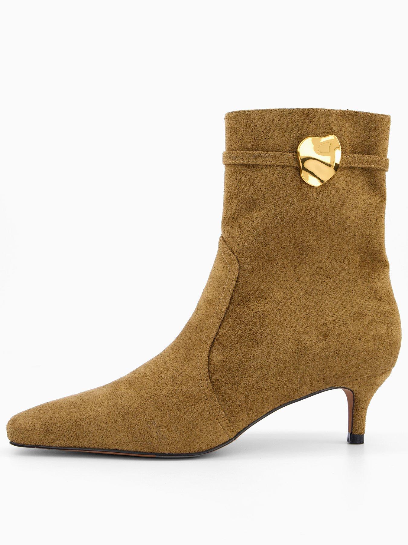 The Very Collection Micro Heel Ankle Boots - Brown