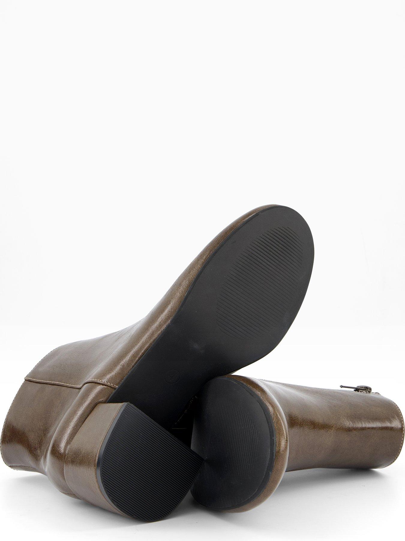 Image 5 of 6 of The Very Collection Low Block Heel Ankle Boot - Green