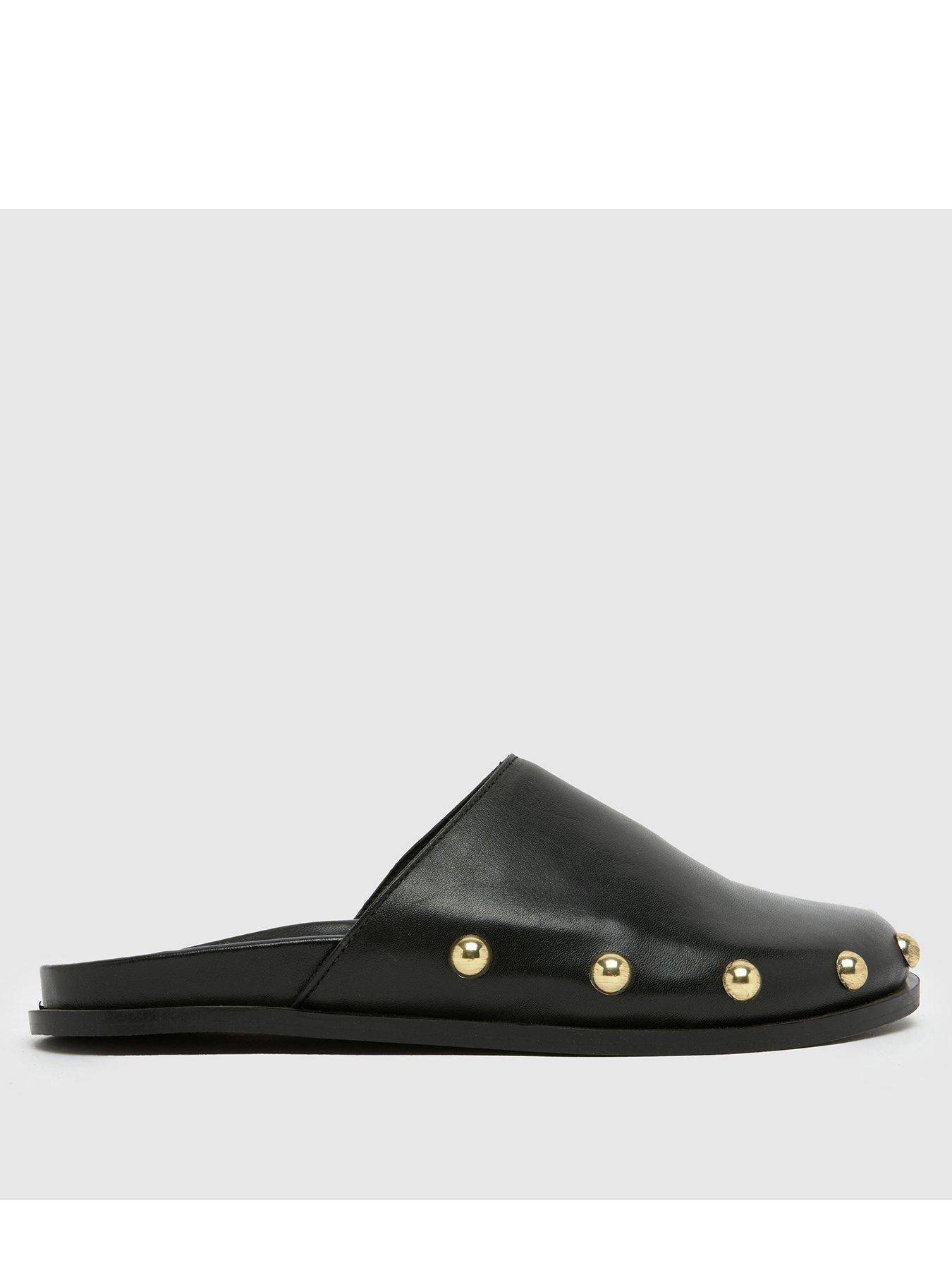 undefined Teale Studded Leather Clog - Black