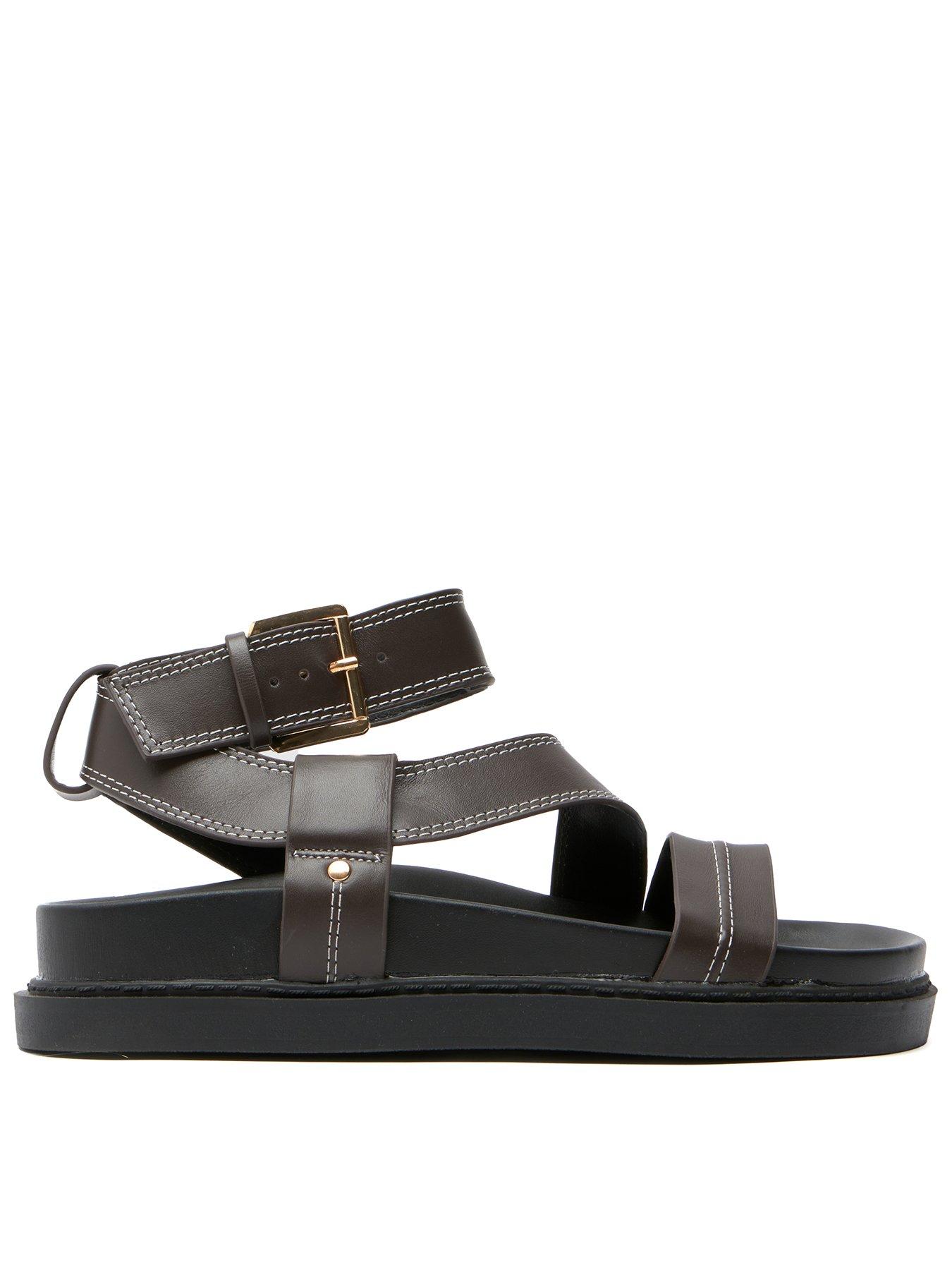 Schuh Toya Chunky Strap Sandals - Brown