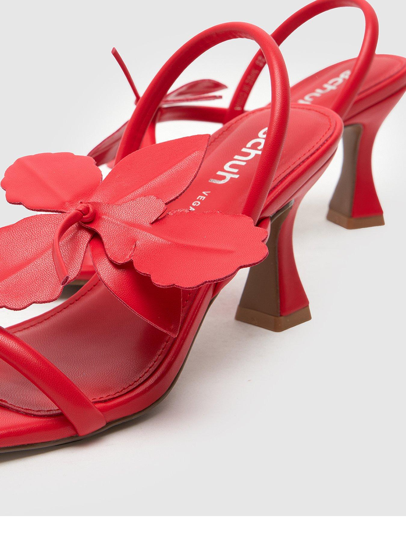 Image 4 of 6 of Schuh Siya Flower Sandals - Red