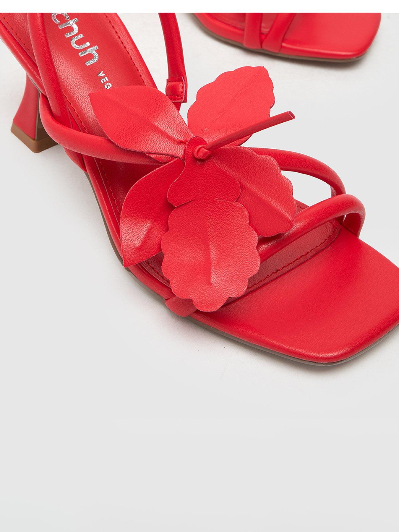 Image 5 of 6 of Schuh Siya Flower Sandals - Red