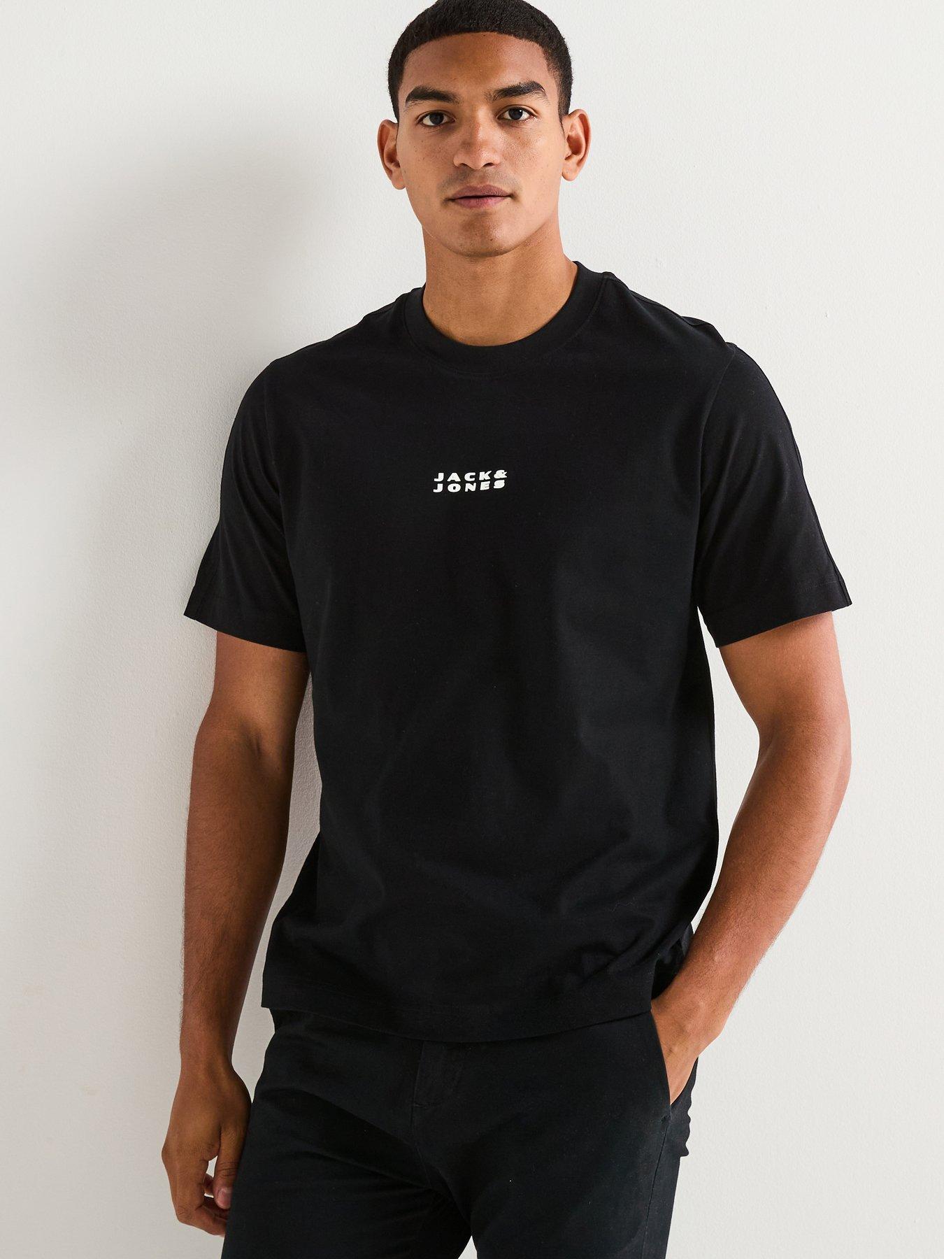 undefined Costance Minimal Text Short Sleeve T-Shirt - Black