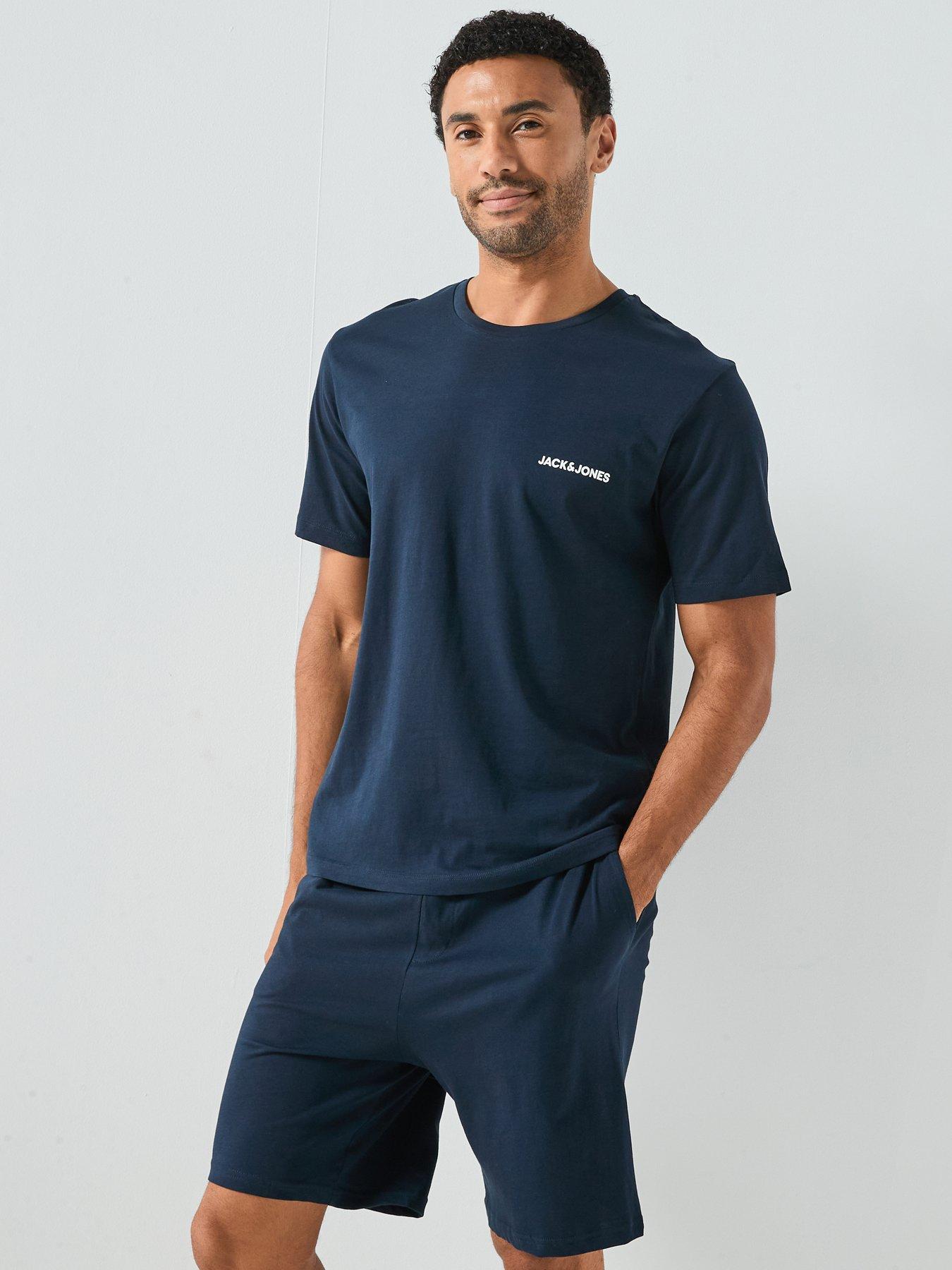 Jack & Jones Everest Short Sleeve T-Shirt And Short Loungewear Set - Navy