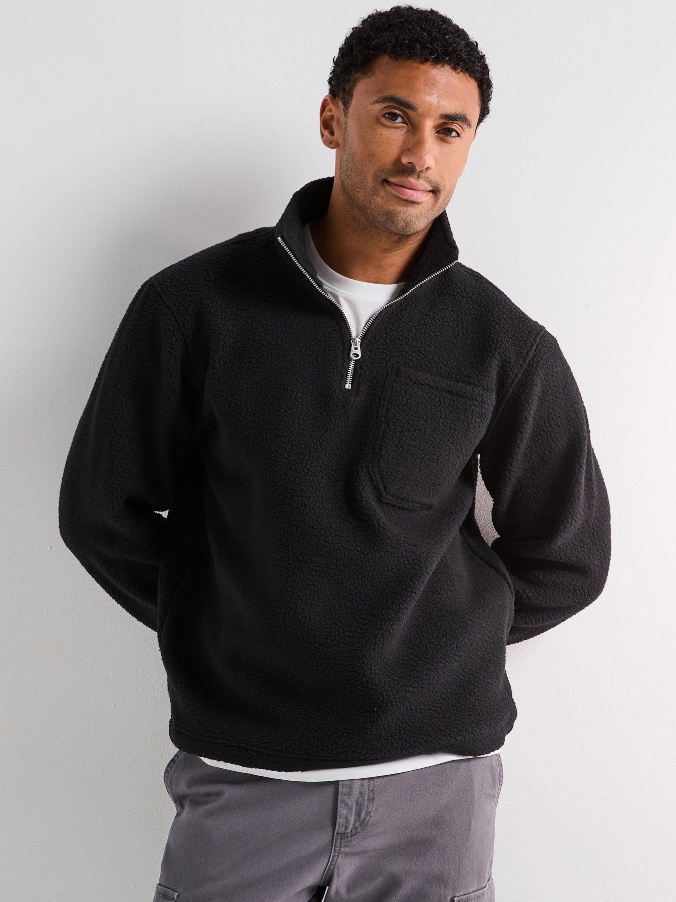 Jack & Jones Joribiza Fleece 1/2 Zip Sweat - Black | Very