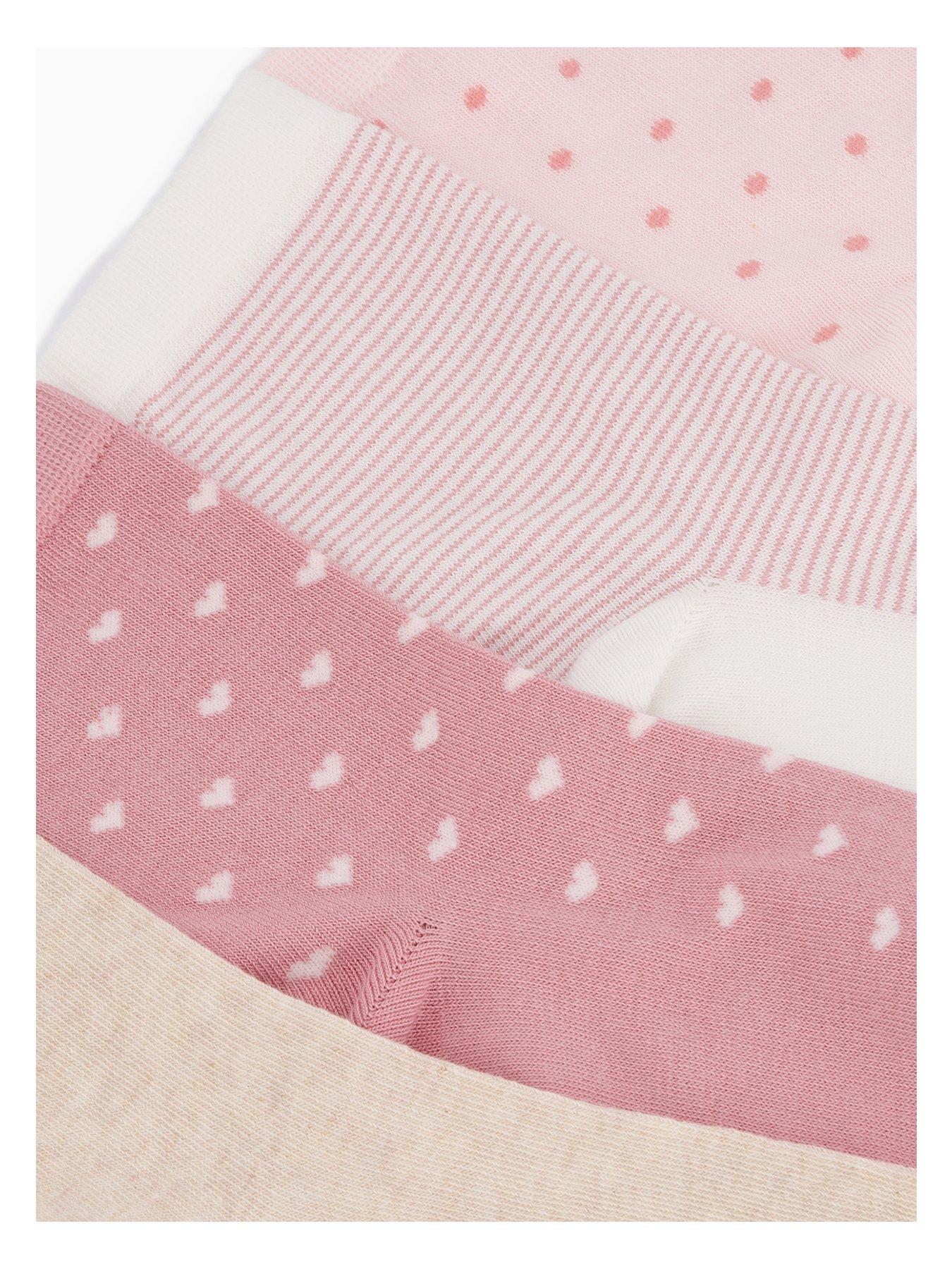 Image 3 of 4 of The Very Collection Girls 7 Pack Hearts And Spots Socks - Multi