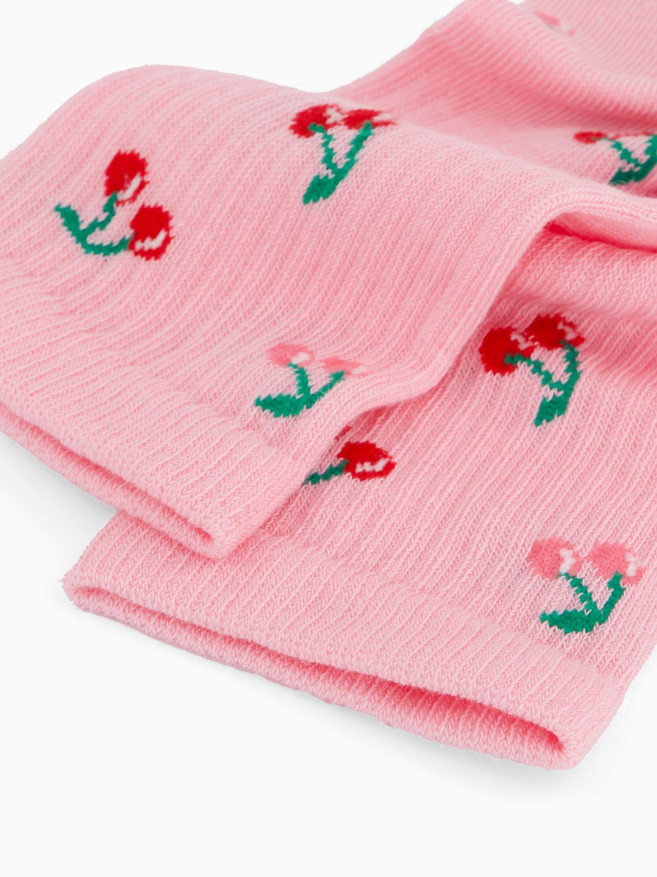Image 4 of 4 of V by Very Girls 5 Pack Cherry Socks - Multi