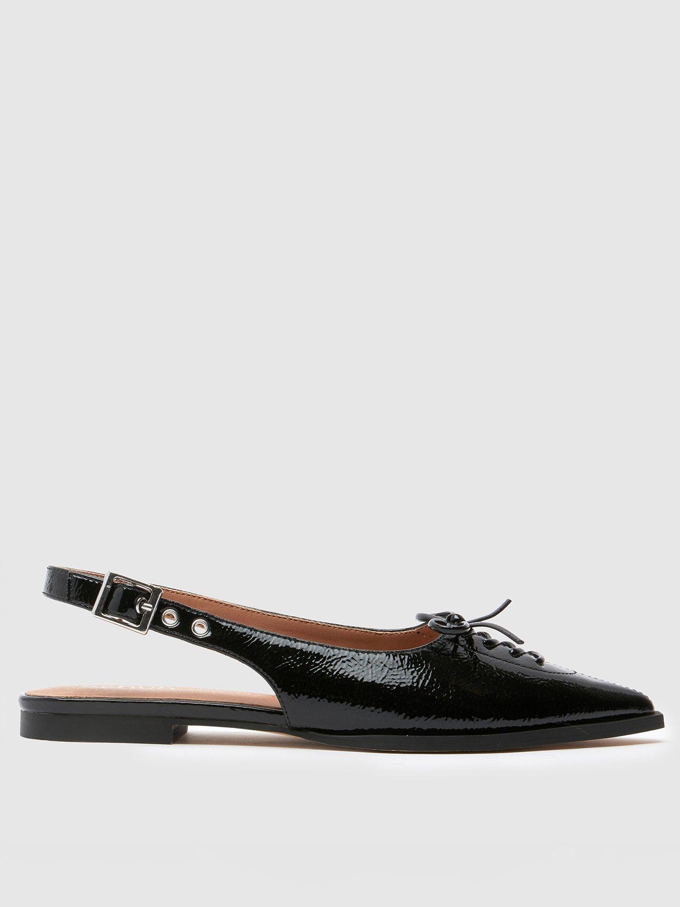 Schuh Lorie Point Hardware Flat Shoe - Black