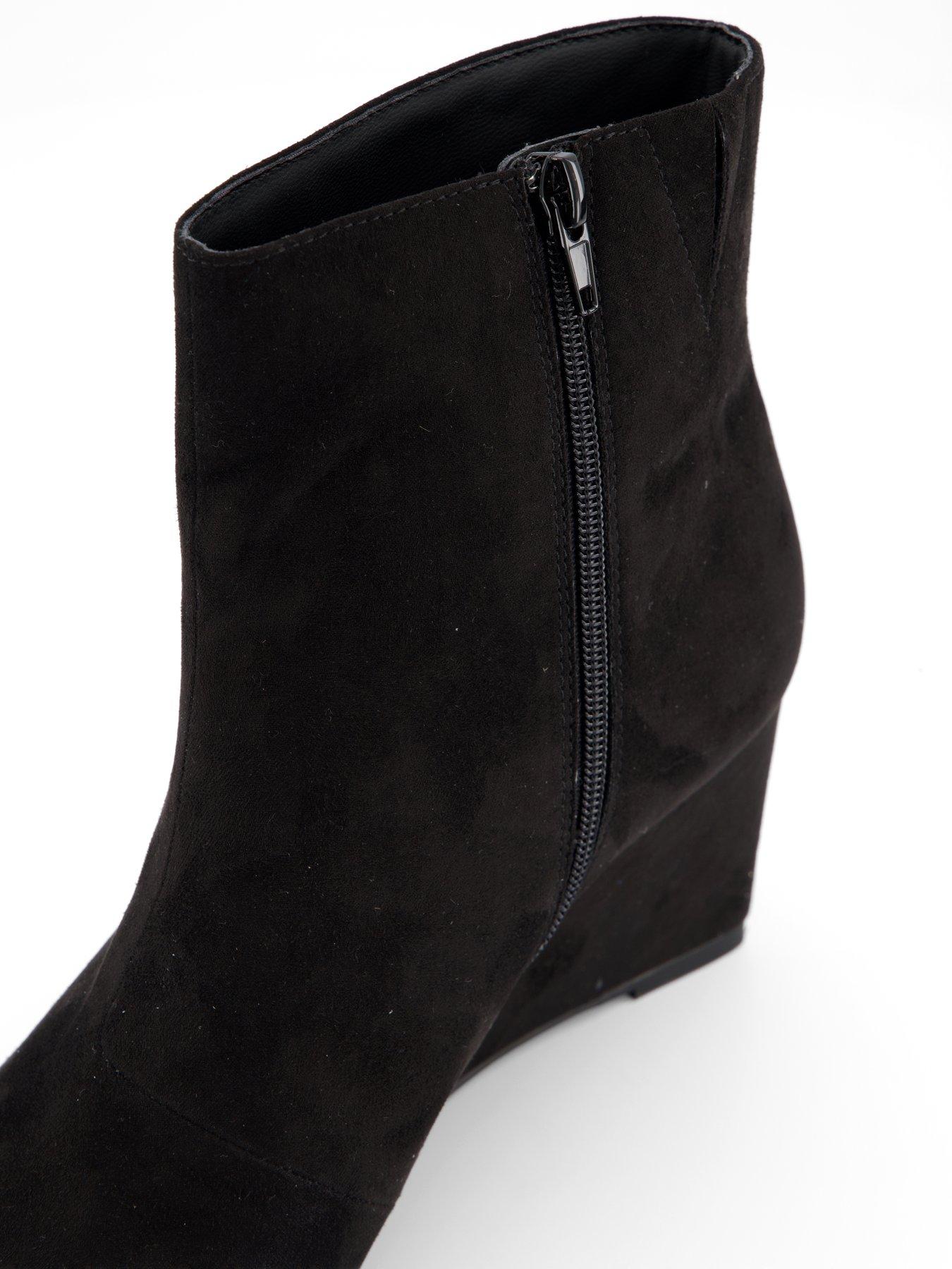 Image 5 of 5 of The Very Collection Wide Fit Wedge Ankle Boot - Black
